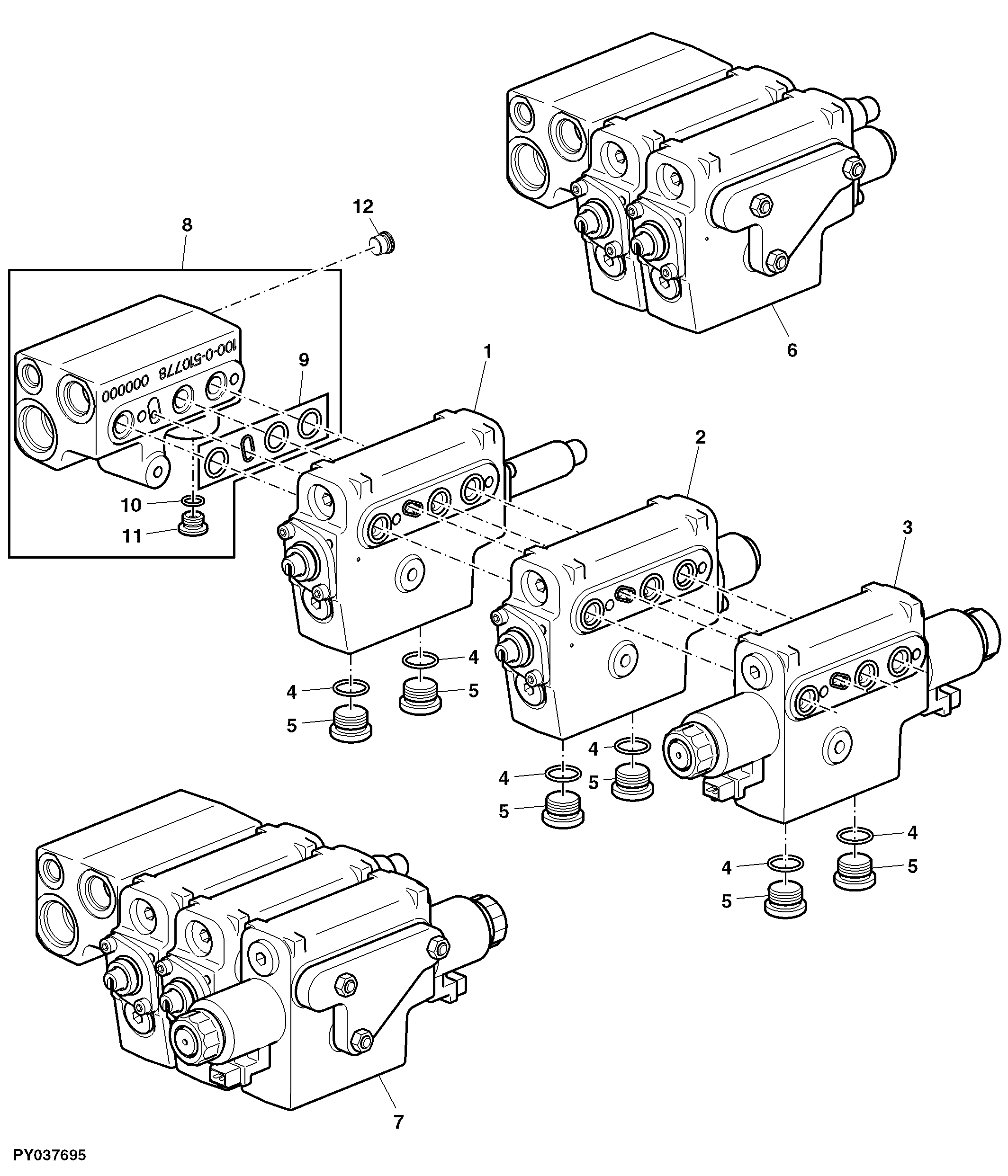 MECHANICALLY OPERATED CONTROL VALVE (M-ICV), R.H. / CENTER CAB