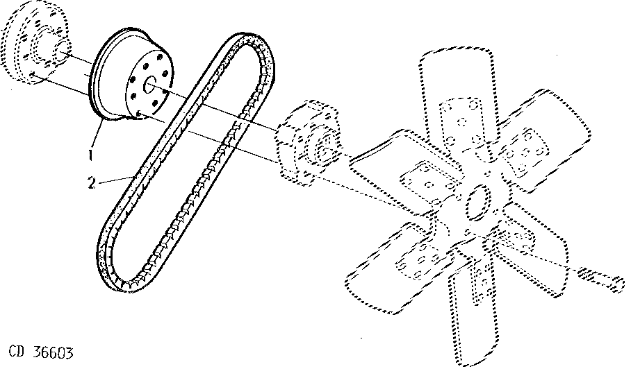 SHEAVE/FAN BELT (WITHOUT VISCOUS-COUPLING)