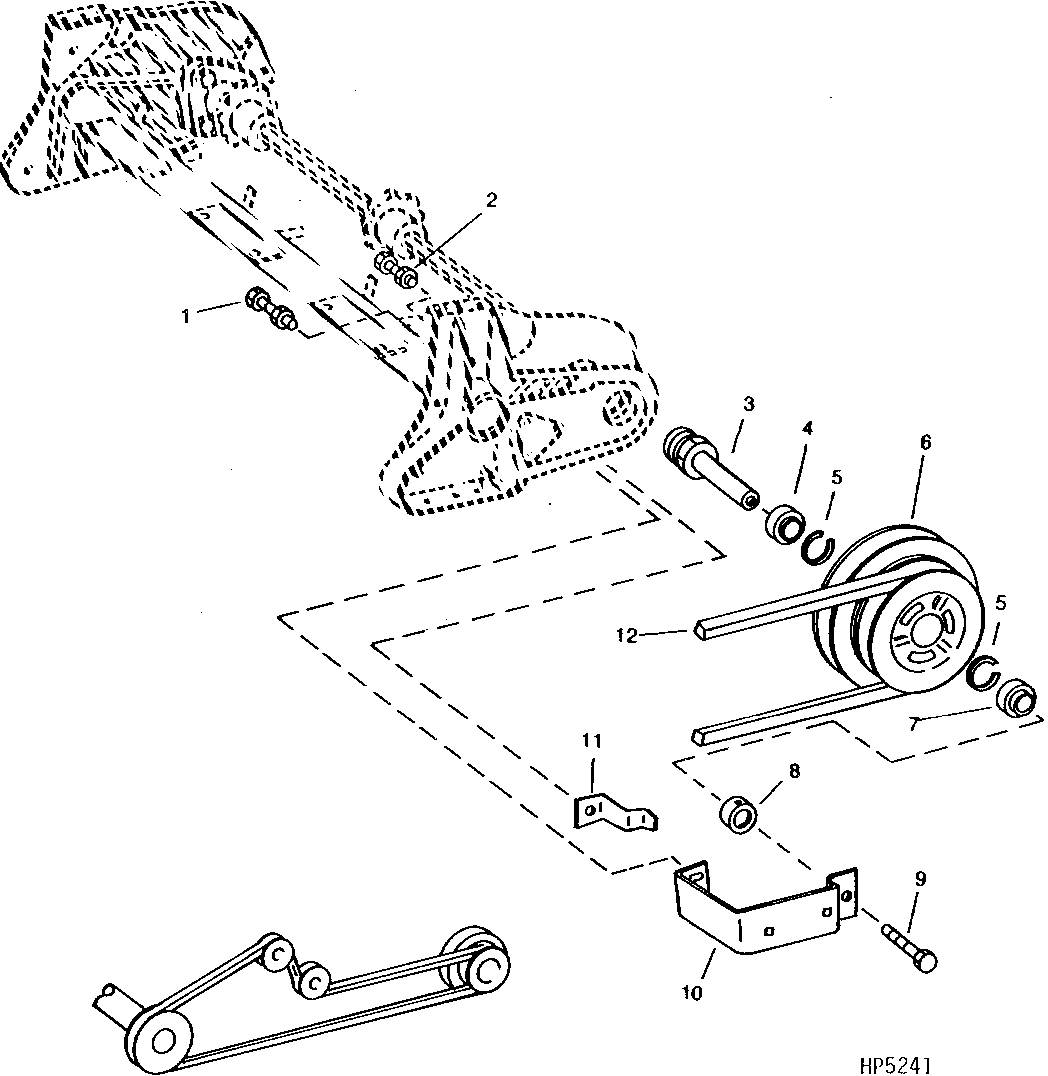 Upper Drive Shaft, Sheave and Mountings (Fixed Speed With Reverser)