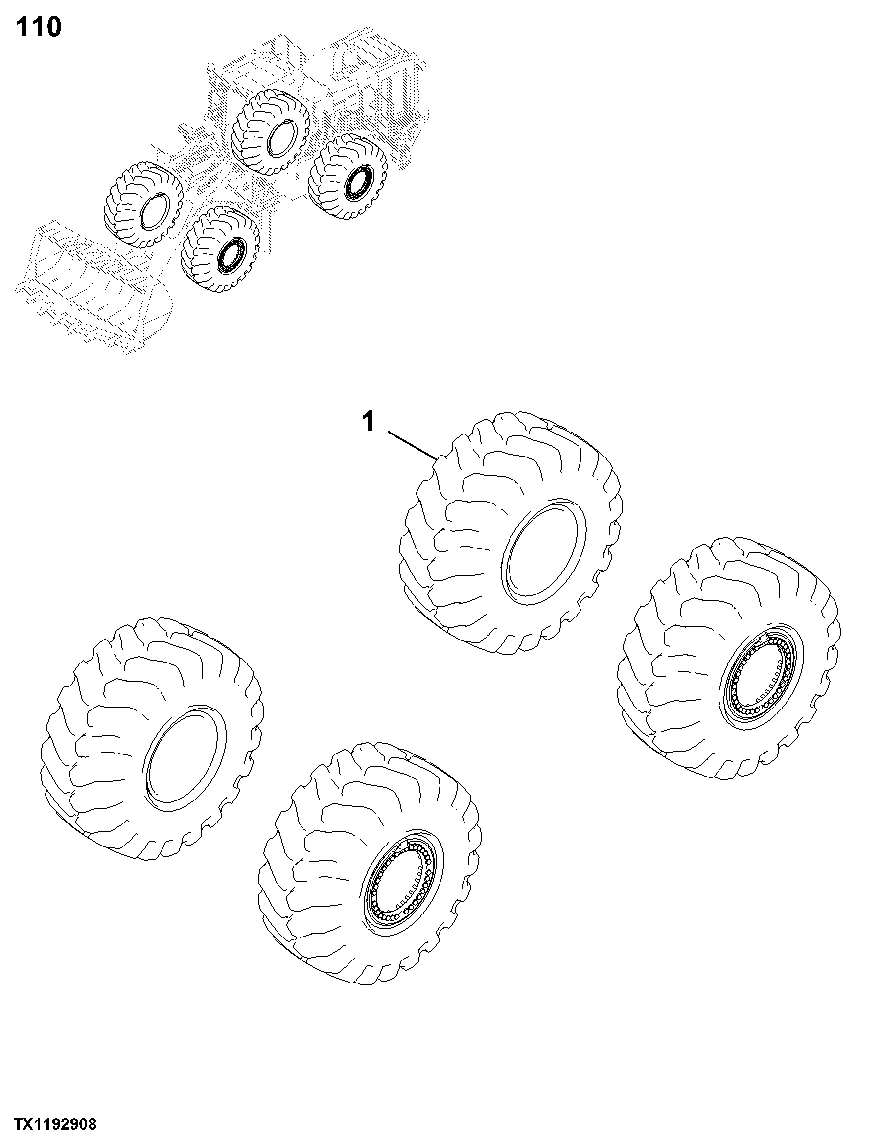 0110 Powered Wheels, Tires and Fastenings