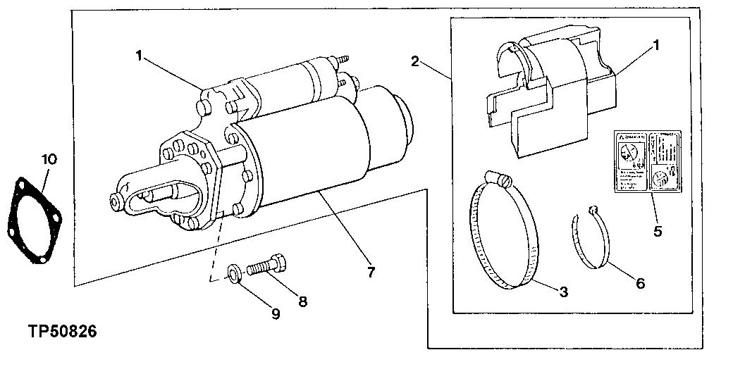 STARTING MOTOR AND SOLENOID COVER ( - 814064)