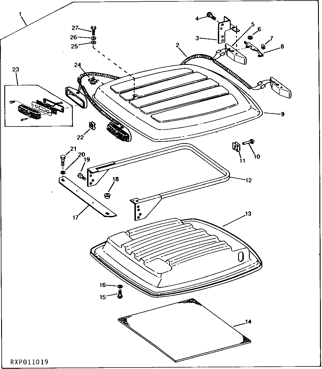 ROPS CANOPY, 2-POST ROLL GARD - FIELD INSTALLATION KIT