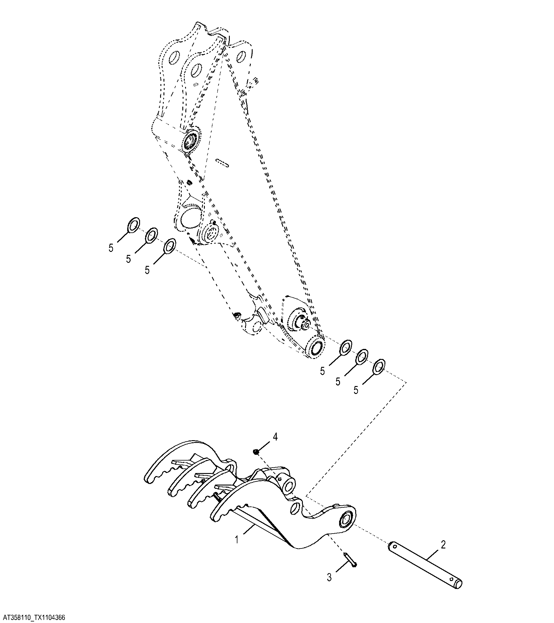 Backhoe Thumb, 60.96 cm (24.000 in) Buckets