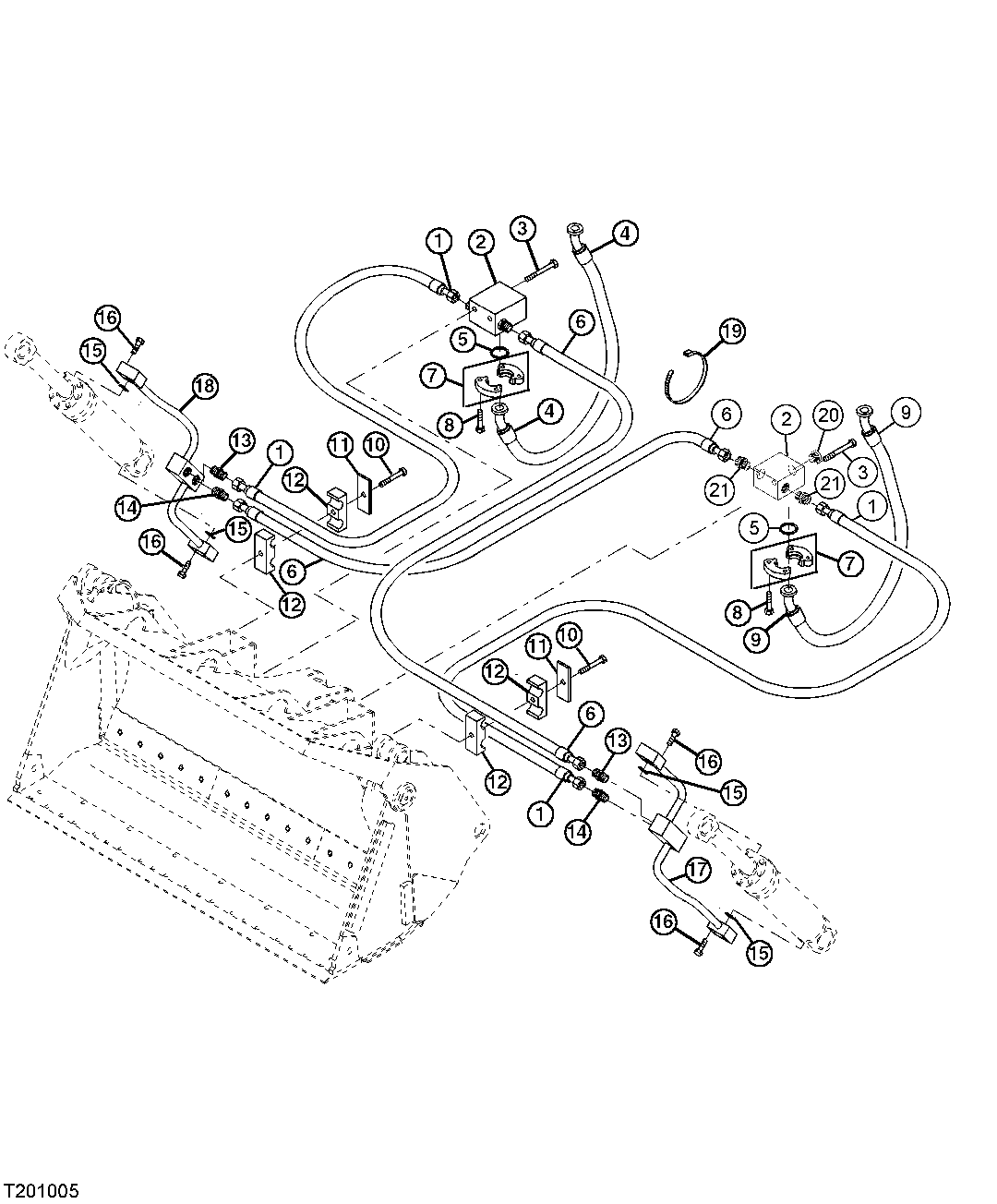 Multi-Purpose Bucket Hydraulic Hoses and Lines
