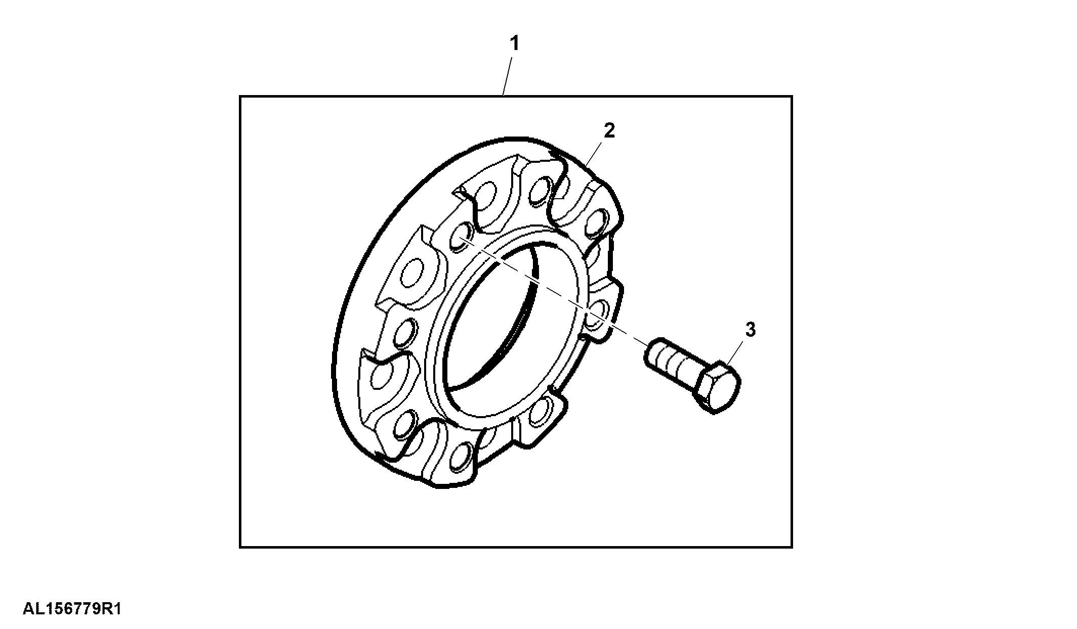 Hub Extension, 44 mm, Rear, Tread Adjustment, Attachment
