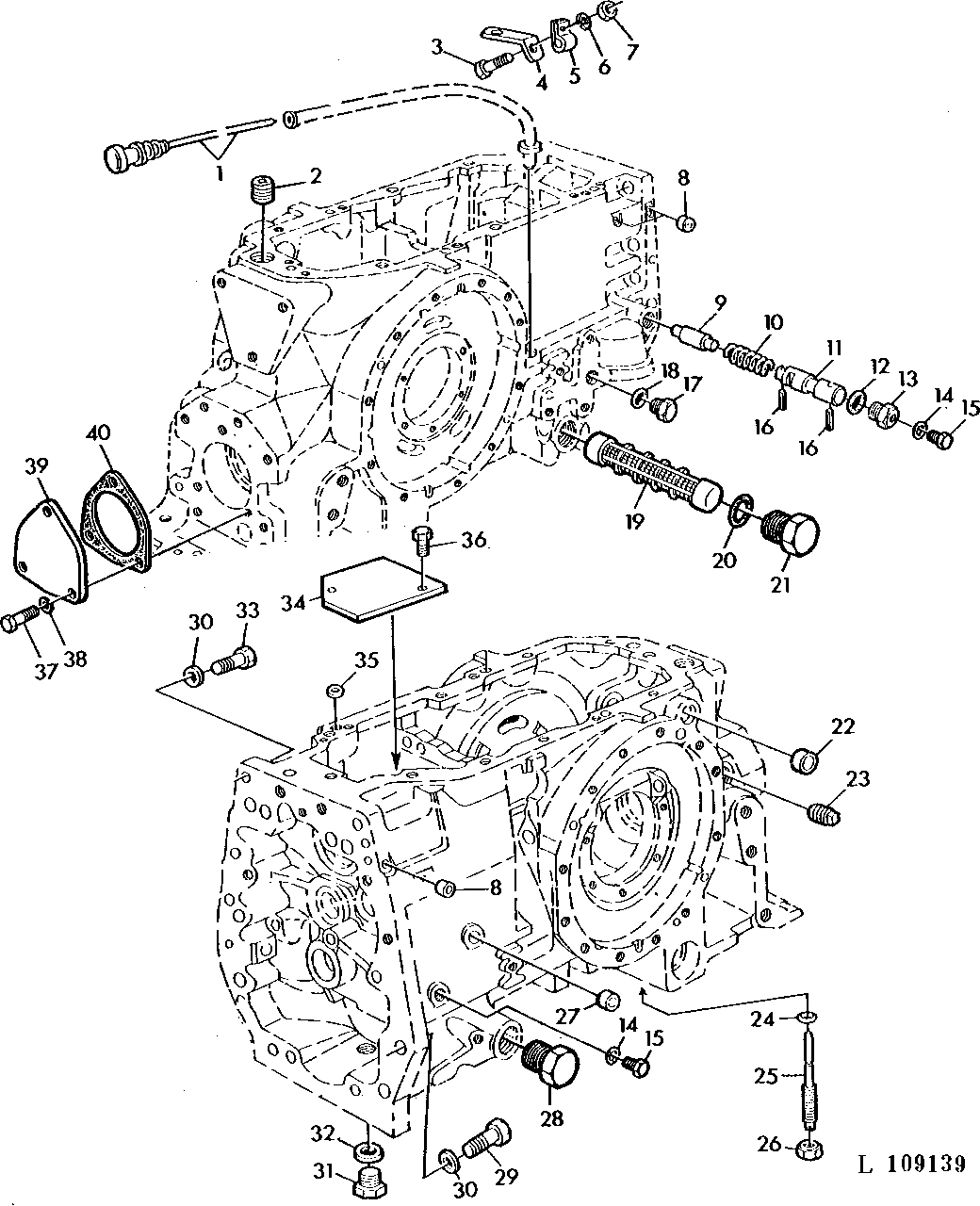 TRANSMISSION CASE (COLLAR-SHIFT TRANSMISSION) FOR GP-TRACTORS
