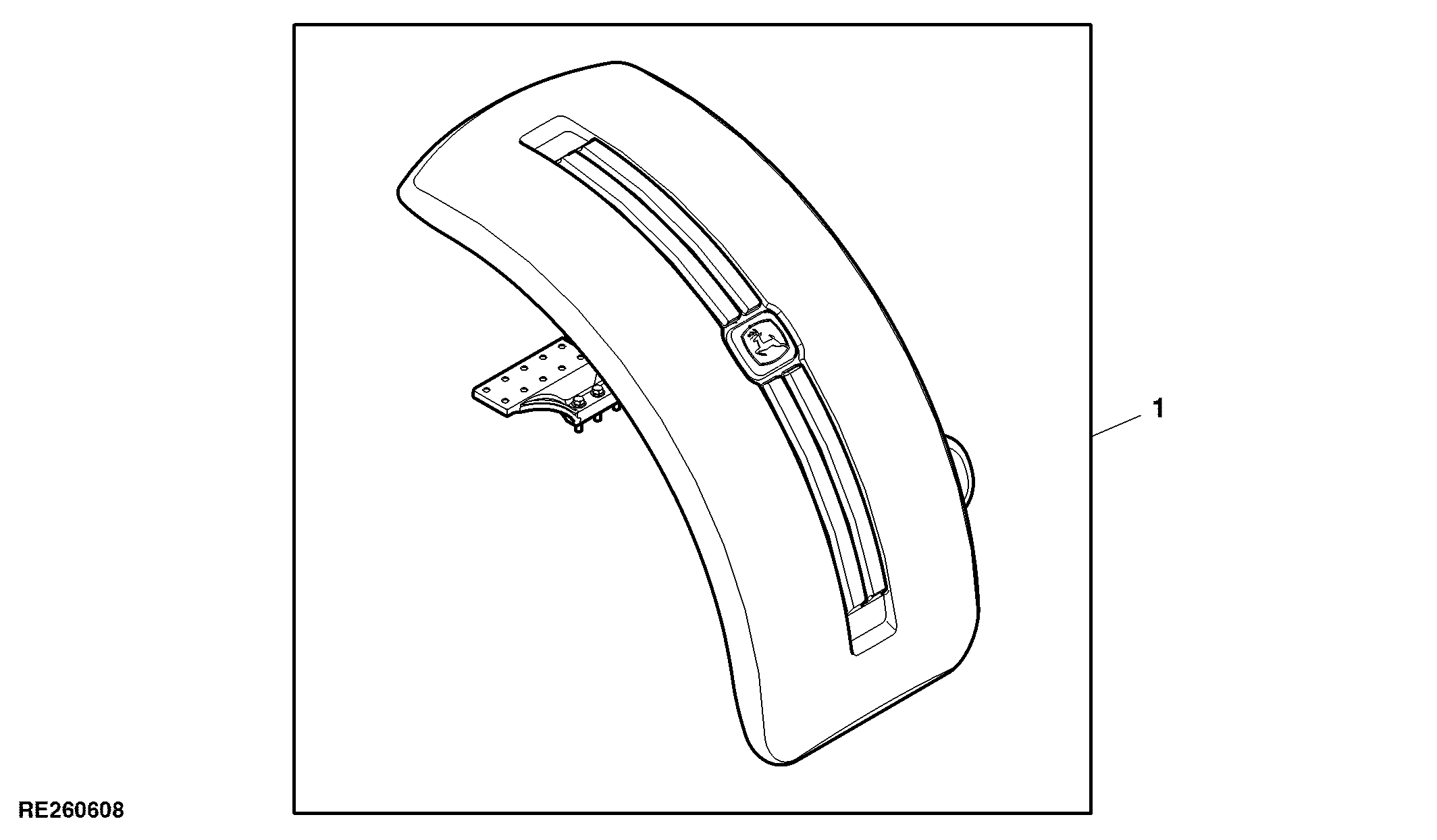 Attachment, Front Fender Assembly, Deluxe Pivoting, MFWD (007242 - )