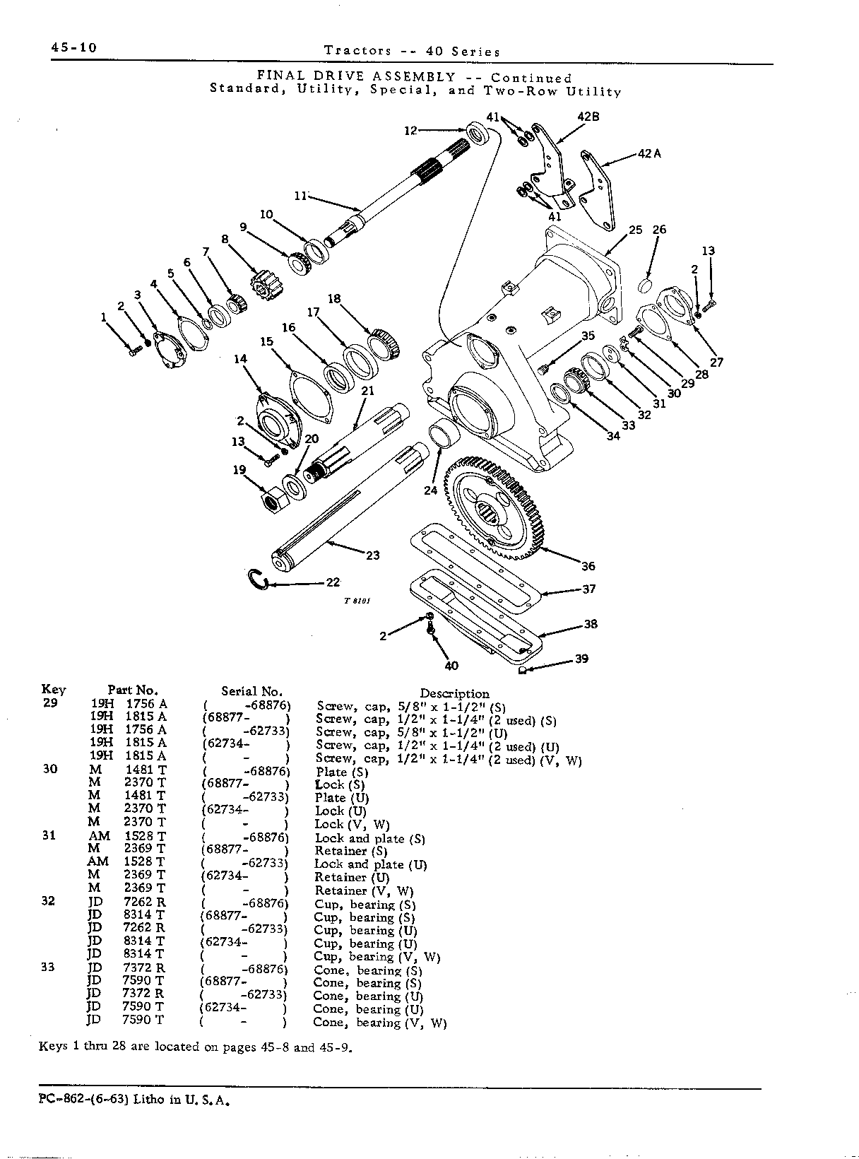 Final drive (S, U, V, W) (Continued)
