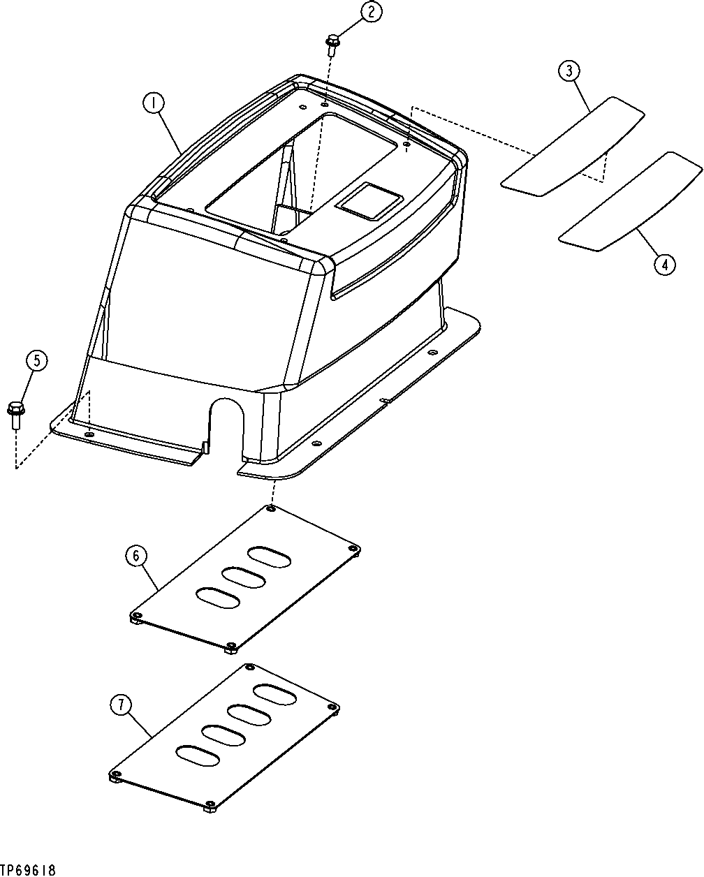 Backhoe Control Lever Console, Multiple Levers