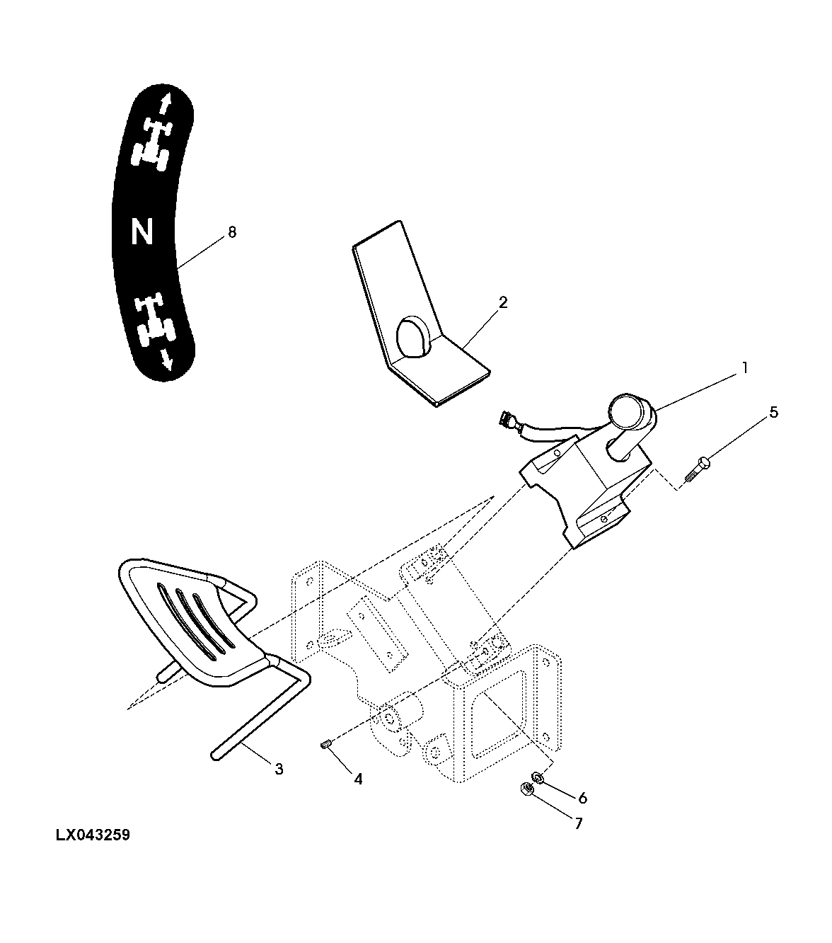 REVERSER OUTER CONTROLS (24/12 SPEED TRANSMISSION)