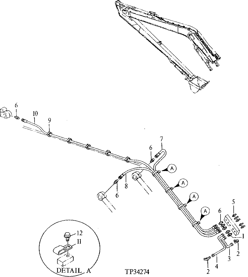 SUPER LONG FRONT BOOM CENTRAL LUBRICATION LINES