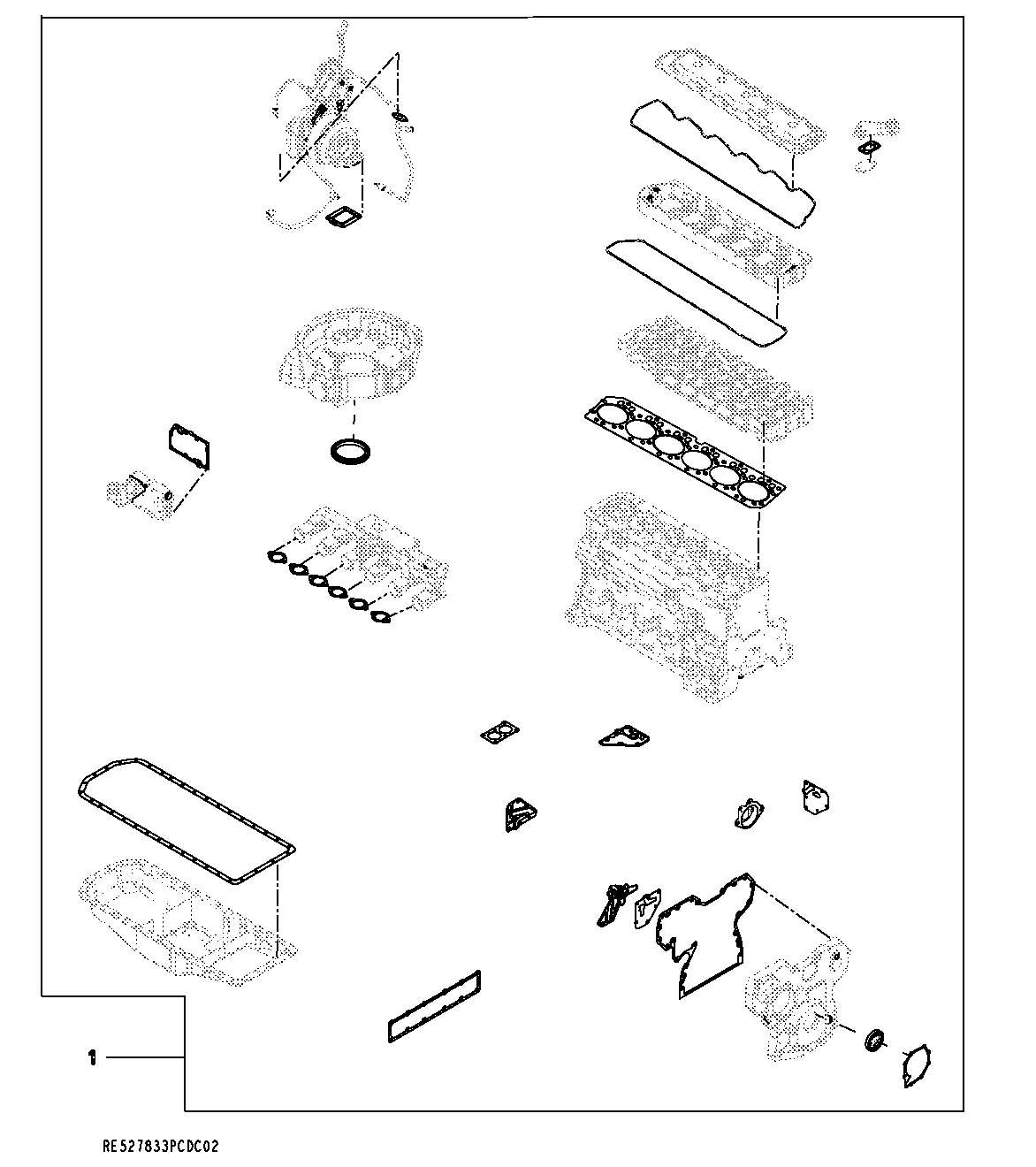 9901 ENGINE GASKET SET, OVERHAUL