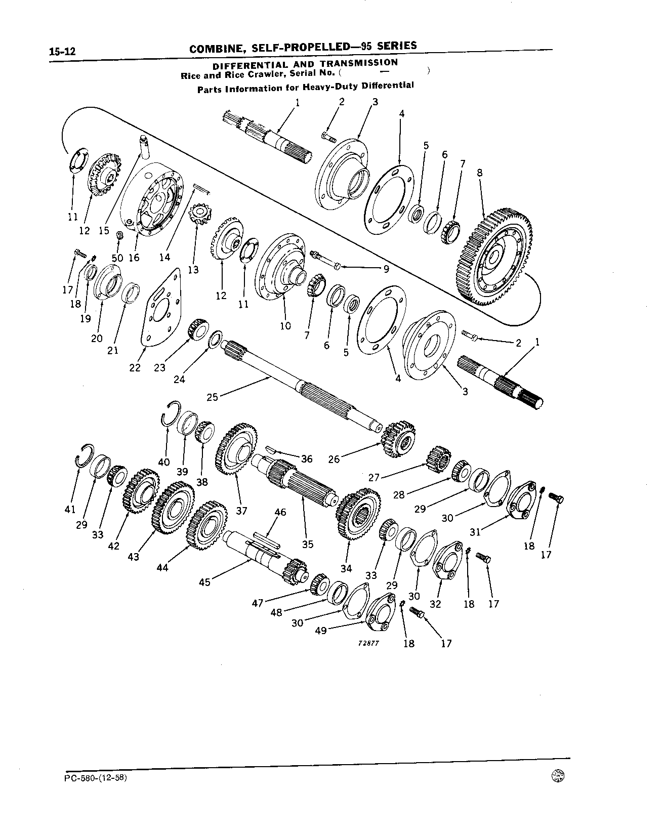 Main Wheel Axle Support, Transmission Clutch, Brakes, and Shields (Continued)