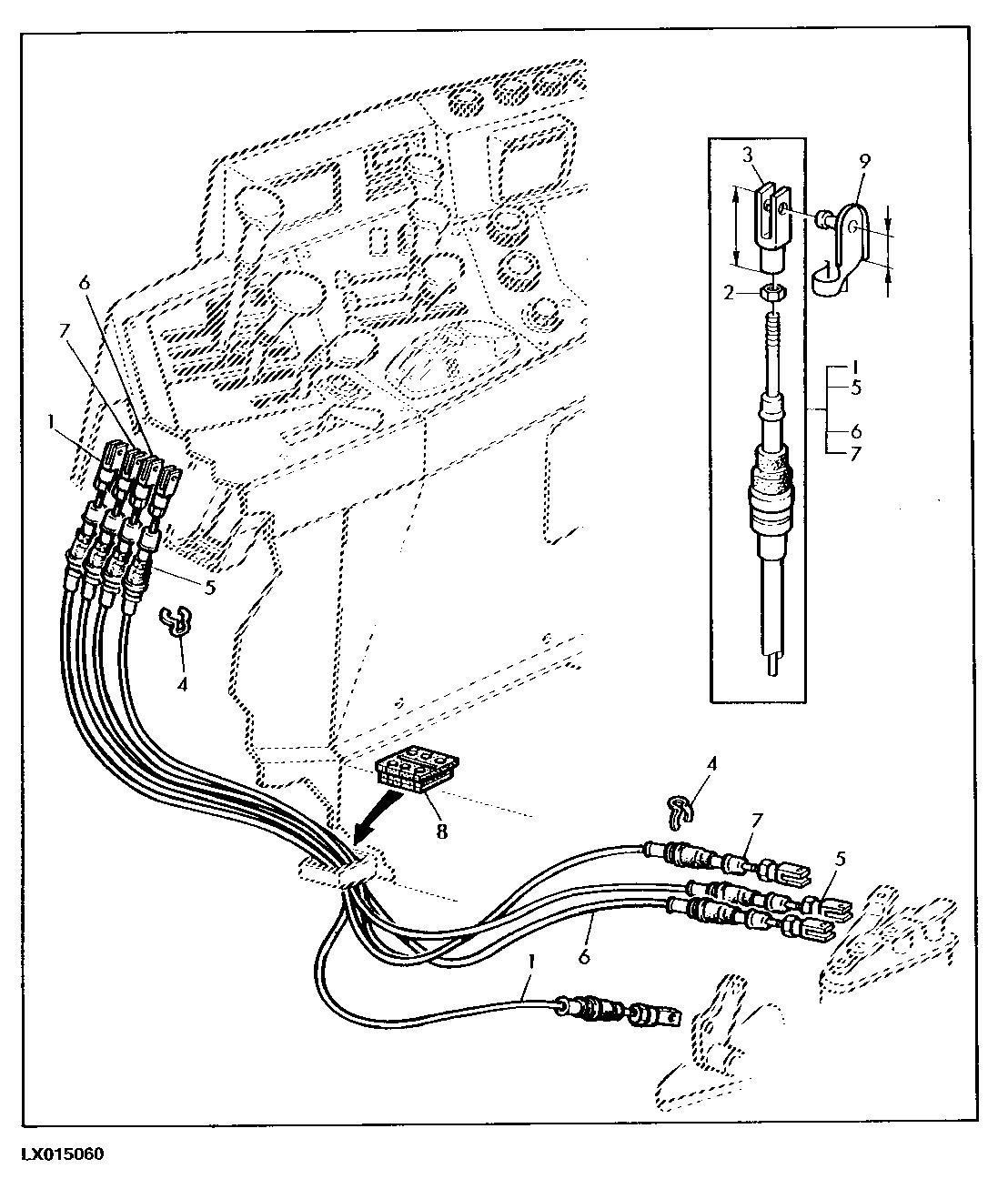 BOWDEN CABLES FOR RANGE SHIFT AND PARKING LOCK (POWRQUAD WITH REVERSER CONTROL AT SHIFT CONSOLE)