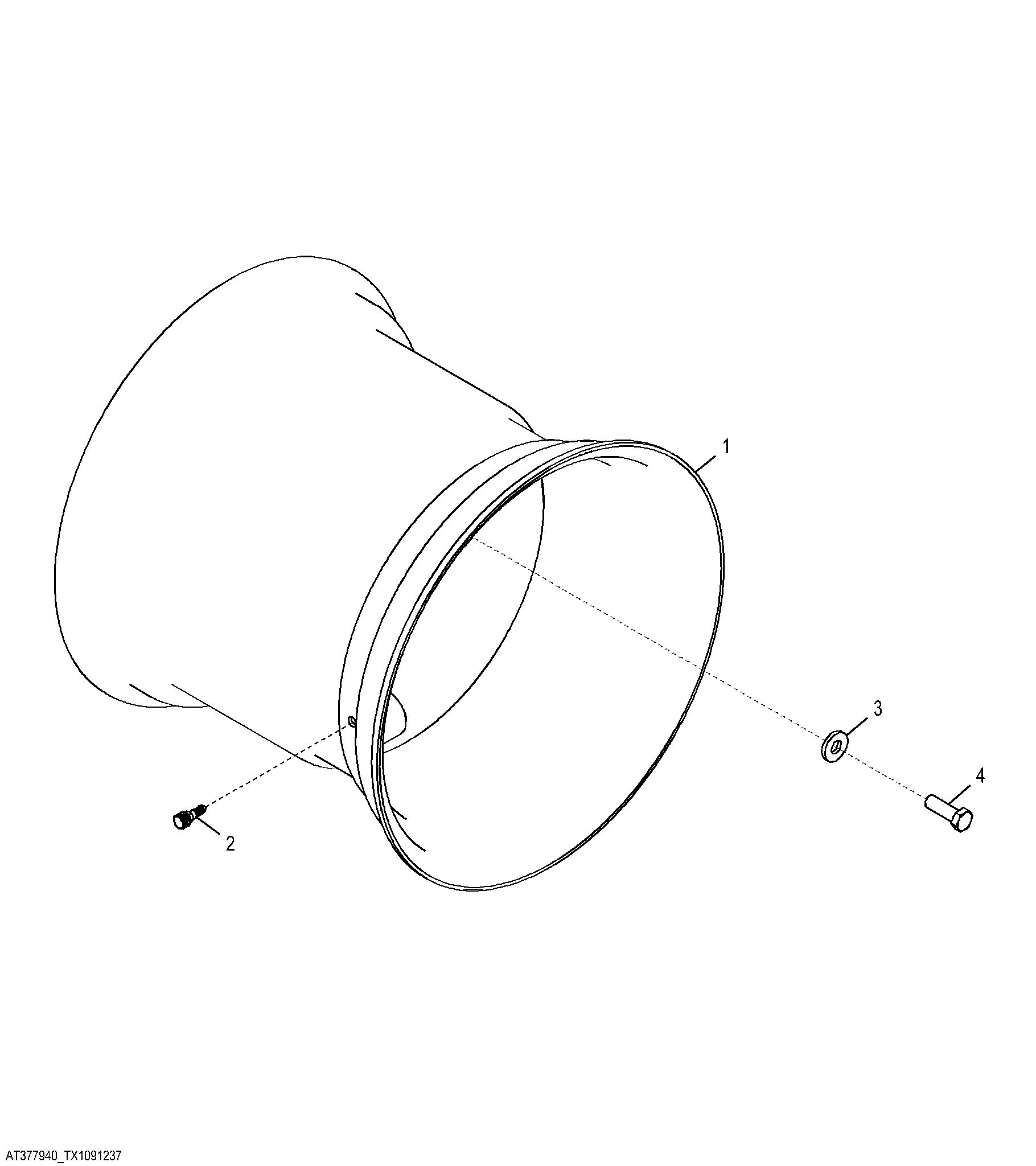 Replacement 1-Piece Logger Rim (28L X 26 Tire)
