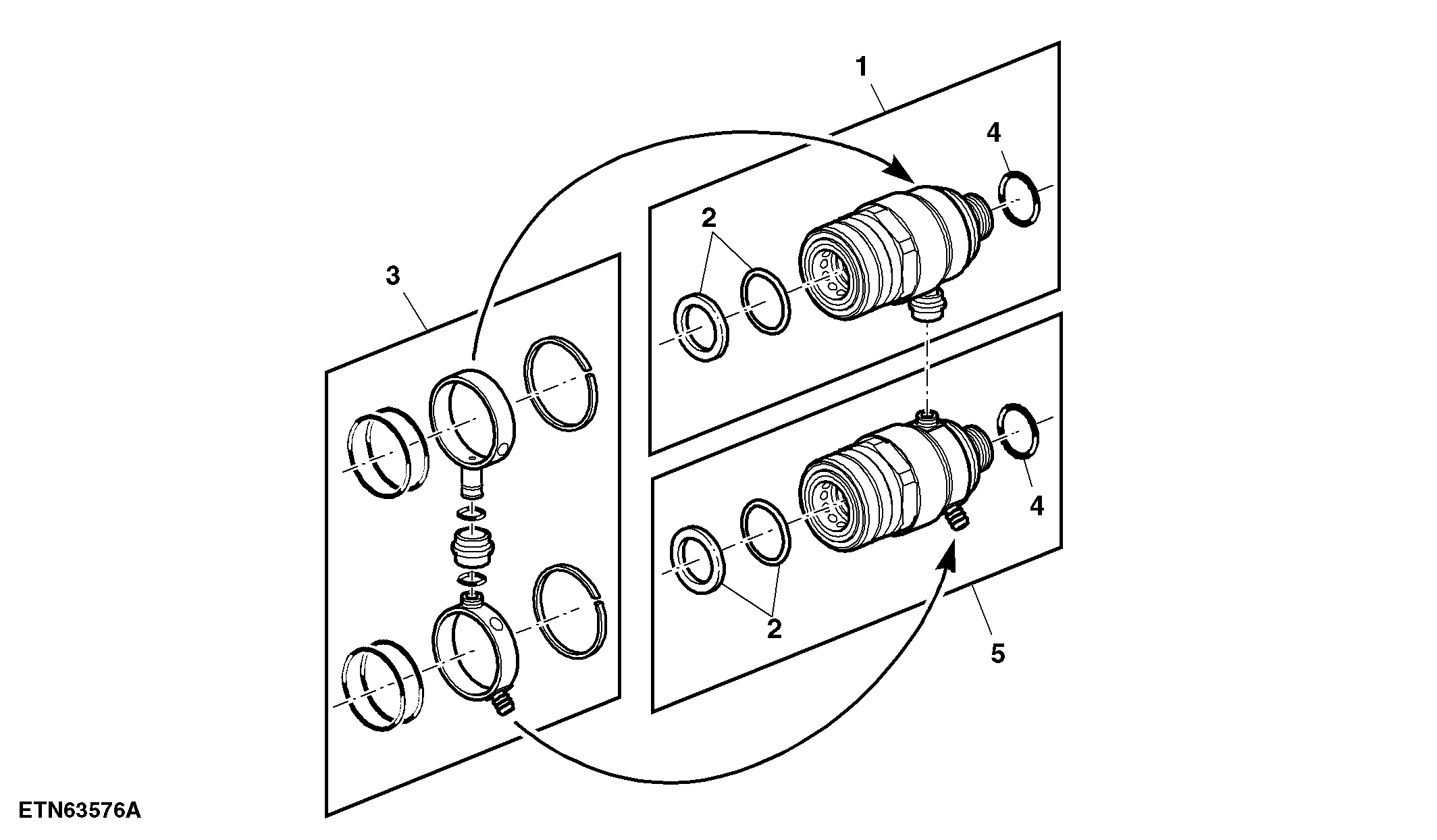 Quick Disconnect Coupler, Deluxe, Position I+II