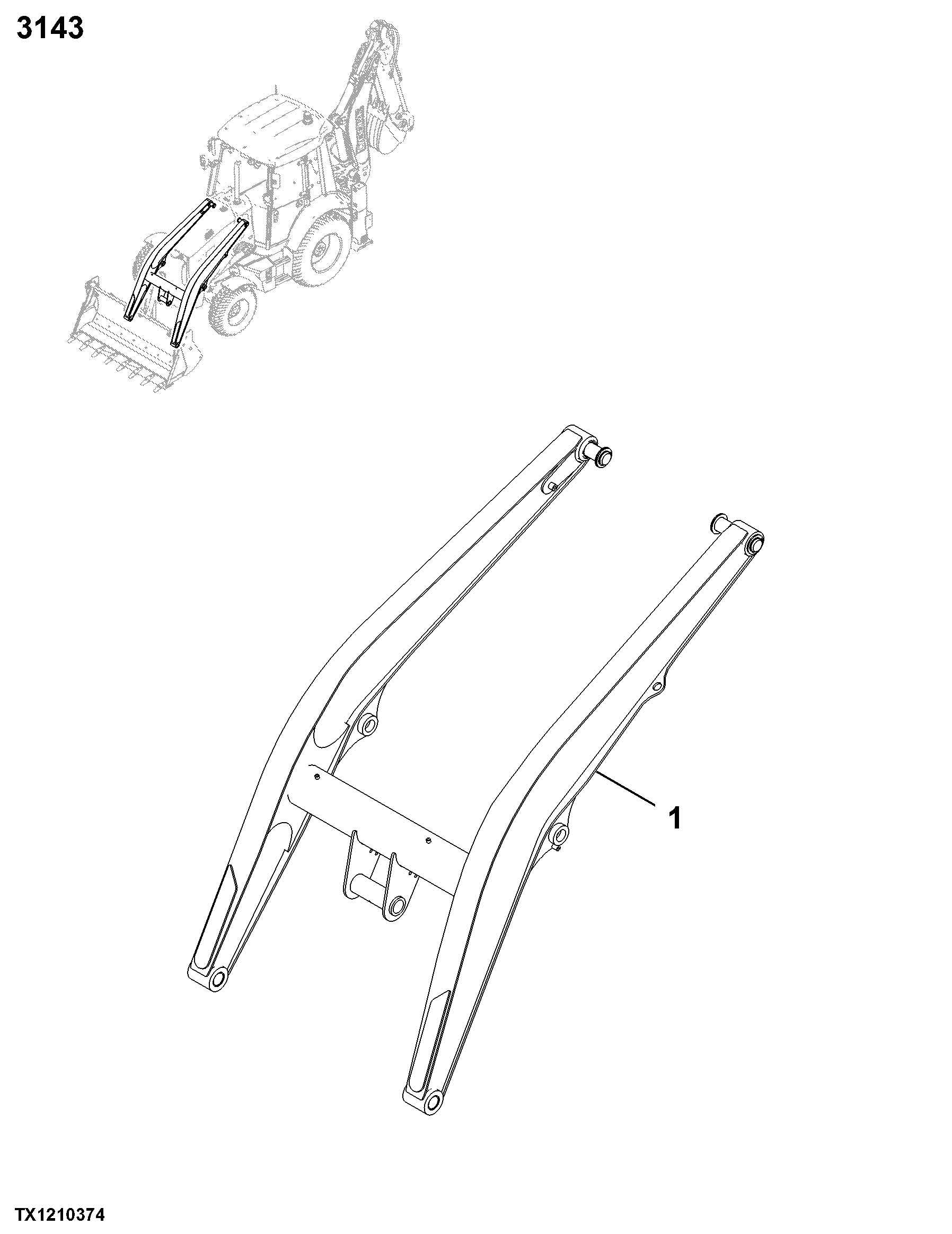 3143 Moveable Frame (Lift Arm, Etc)