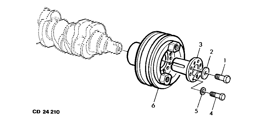 PULLEY WITH DAMPENER/COUPLING (WITH FRONT PTO)