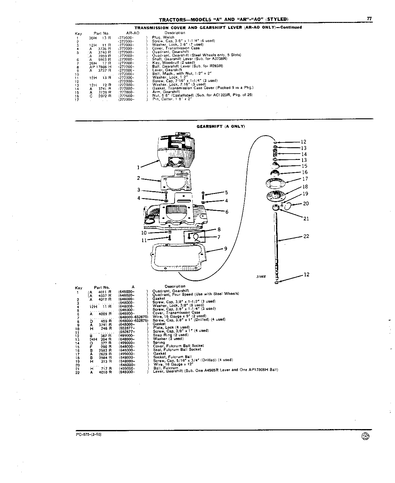 Cover, Transmission Case (Continued)