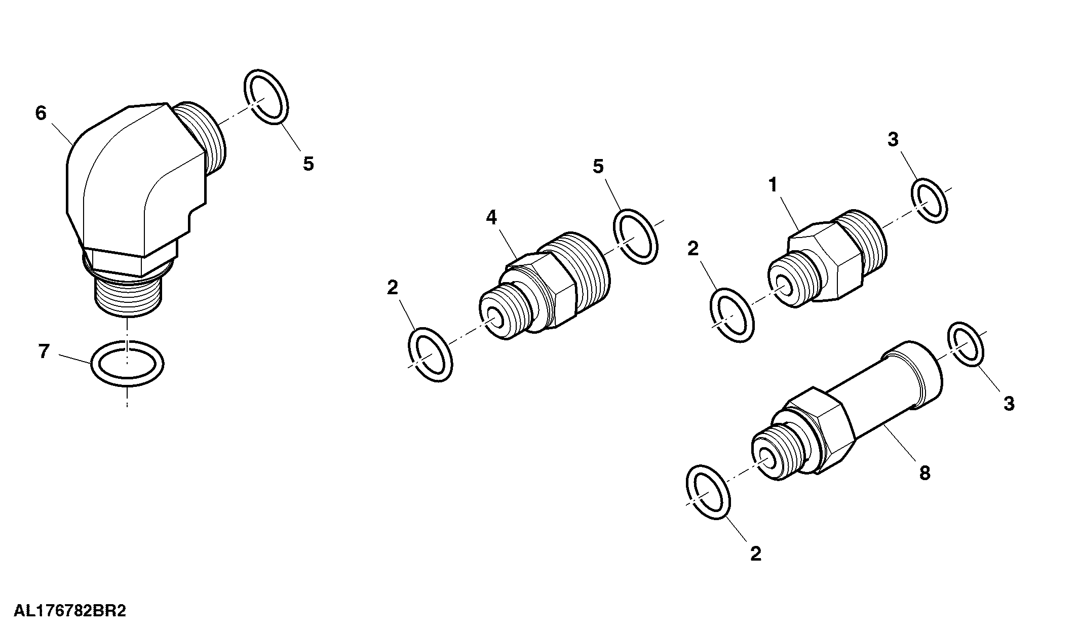 Fittings, Priority I, W/ PC System, W/ Power Fill Brake