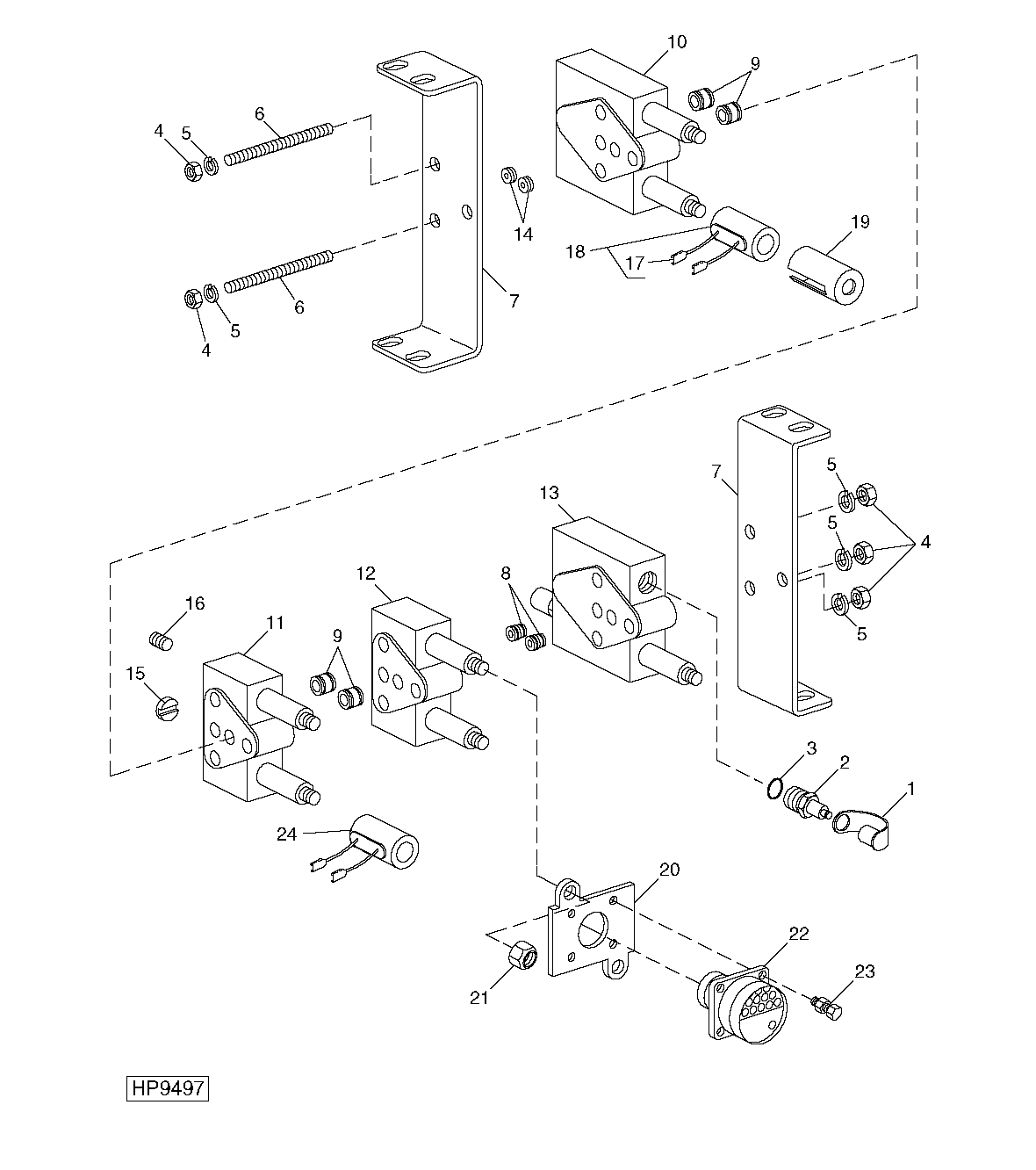 Solenoid Control Valve Module Assembly And Mountings - Four Stack ( - 690400)
