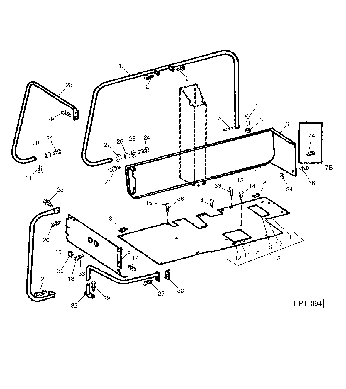 OPERATOR'S PLATFORM SHIELDS, FLOORBOARD, FLOOR MATS AND HANDRAILS
