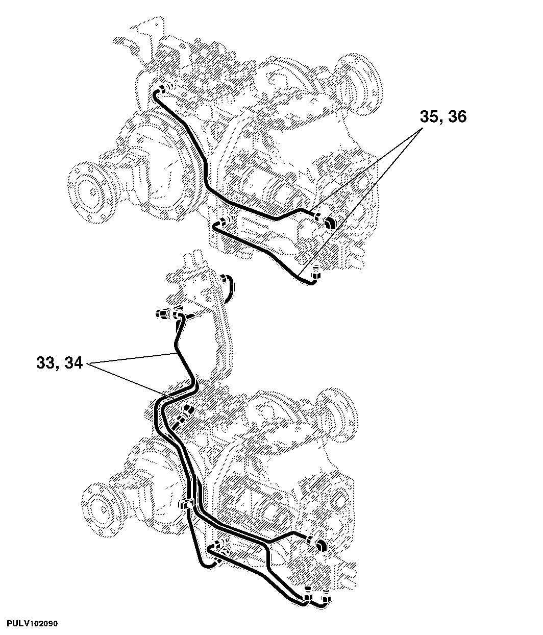 71 Selective Control Valve, Controls And Lines Tractor