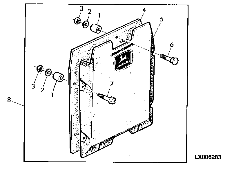 OPERATOR'S MANUAL STORAGE BRACKET (WITH SG2 CAB)