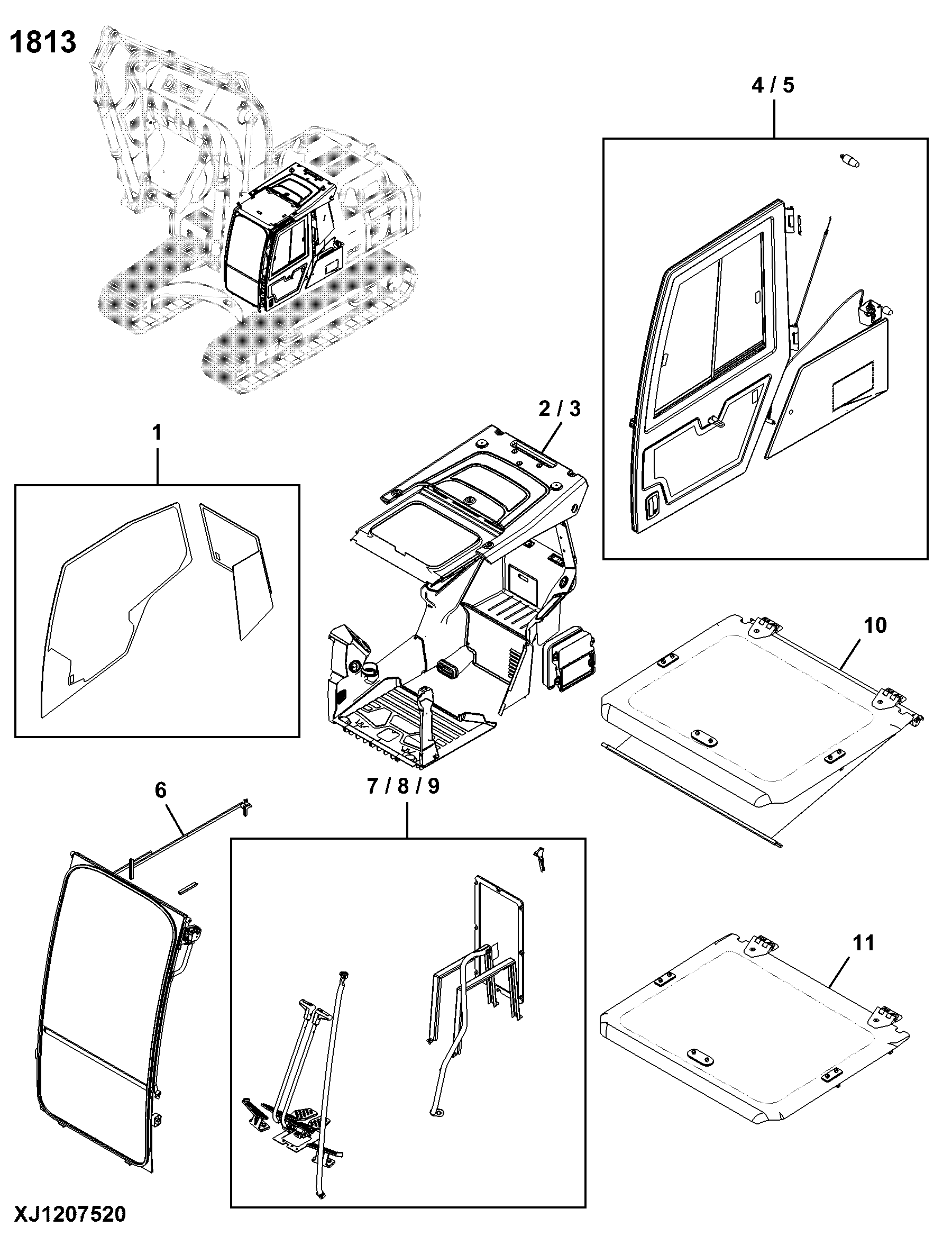 1813 Body Sides, Doors, Shields And Glazing