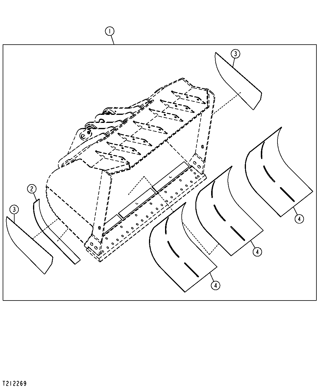 7.25 CUBIC YARD BUCKET WEAR PLATES KIT