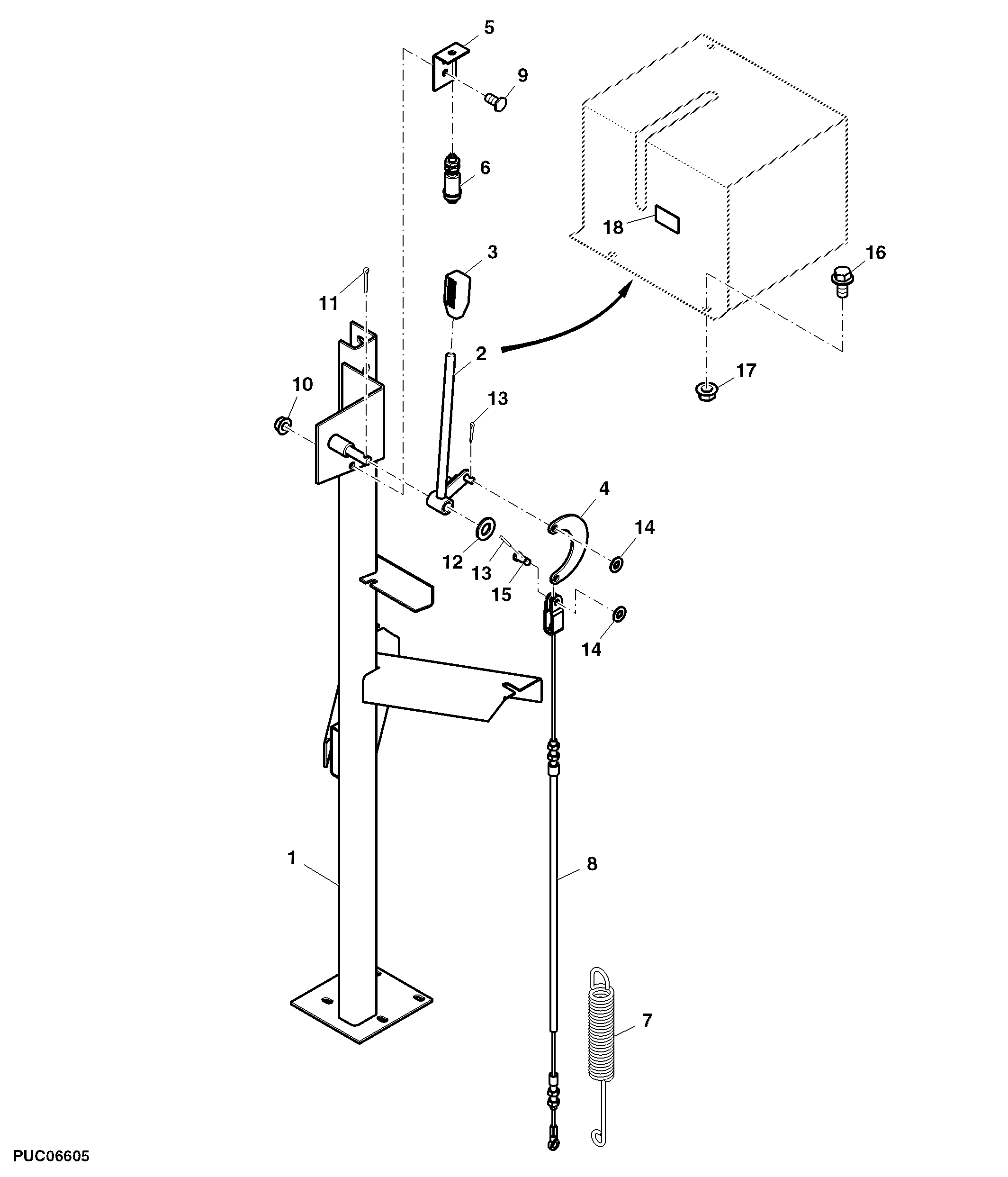 Unloading Control, JD3029 Engine Grain Tank Version