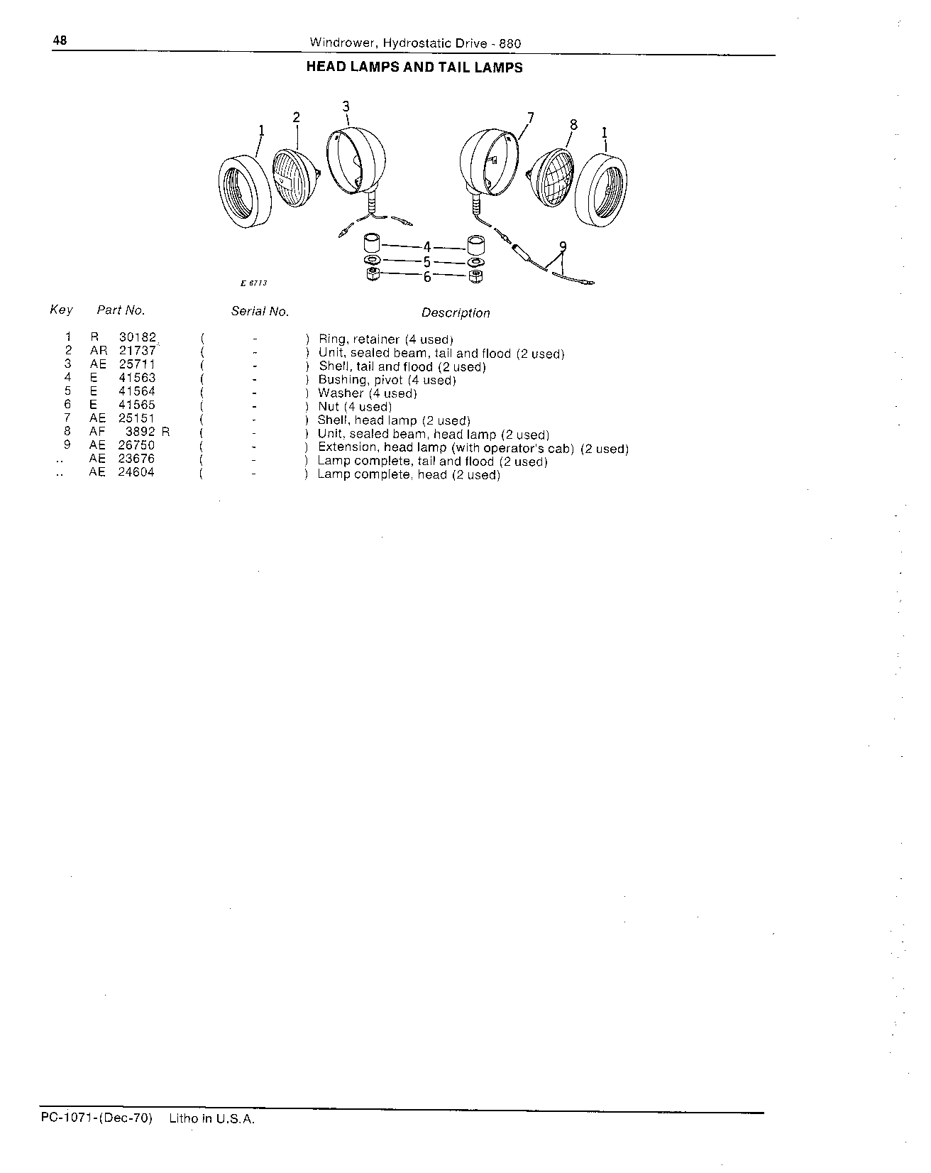 Head lamps and tail lamps