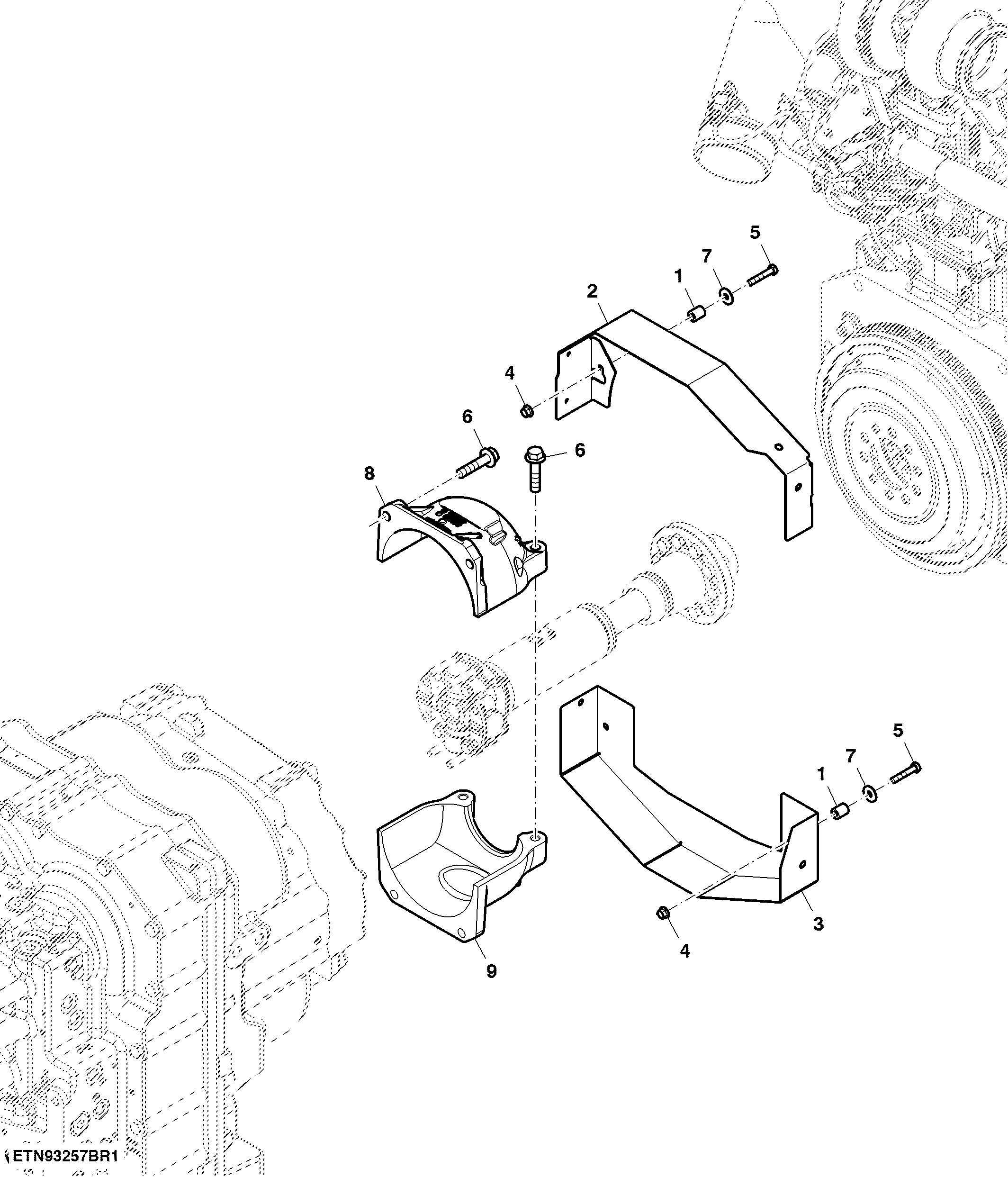 Flywheel Cover, Wide Undercarriage, 13.5 L Engine ( - 807000)