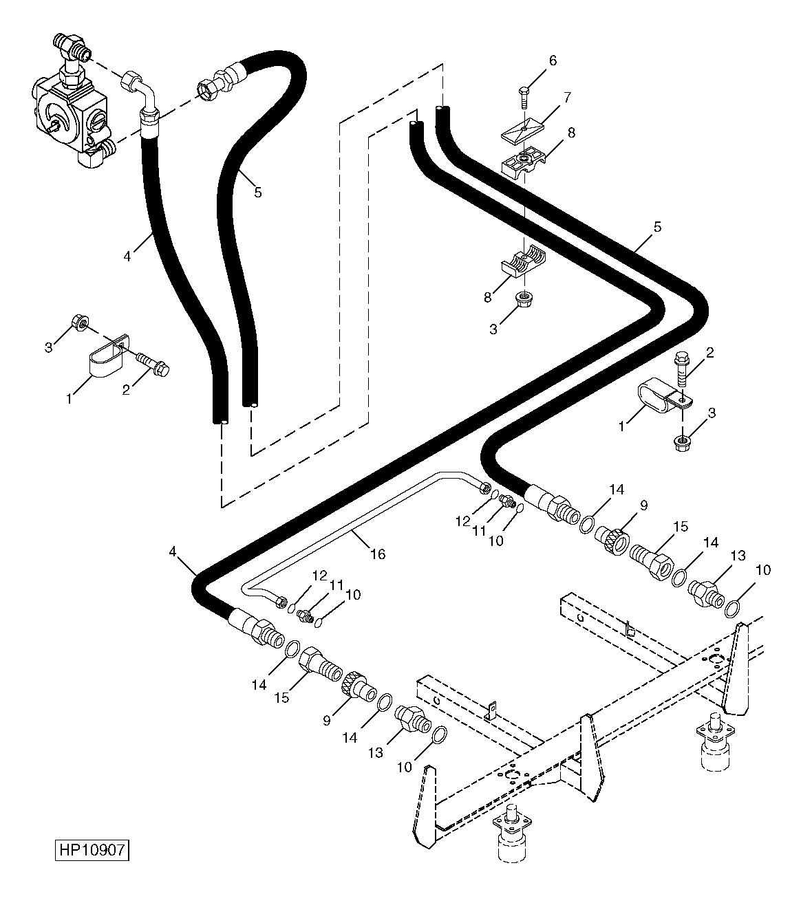 Chaff Spreader Hoses (Dual Motor) (695301 - )