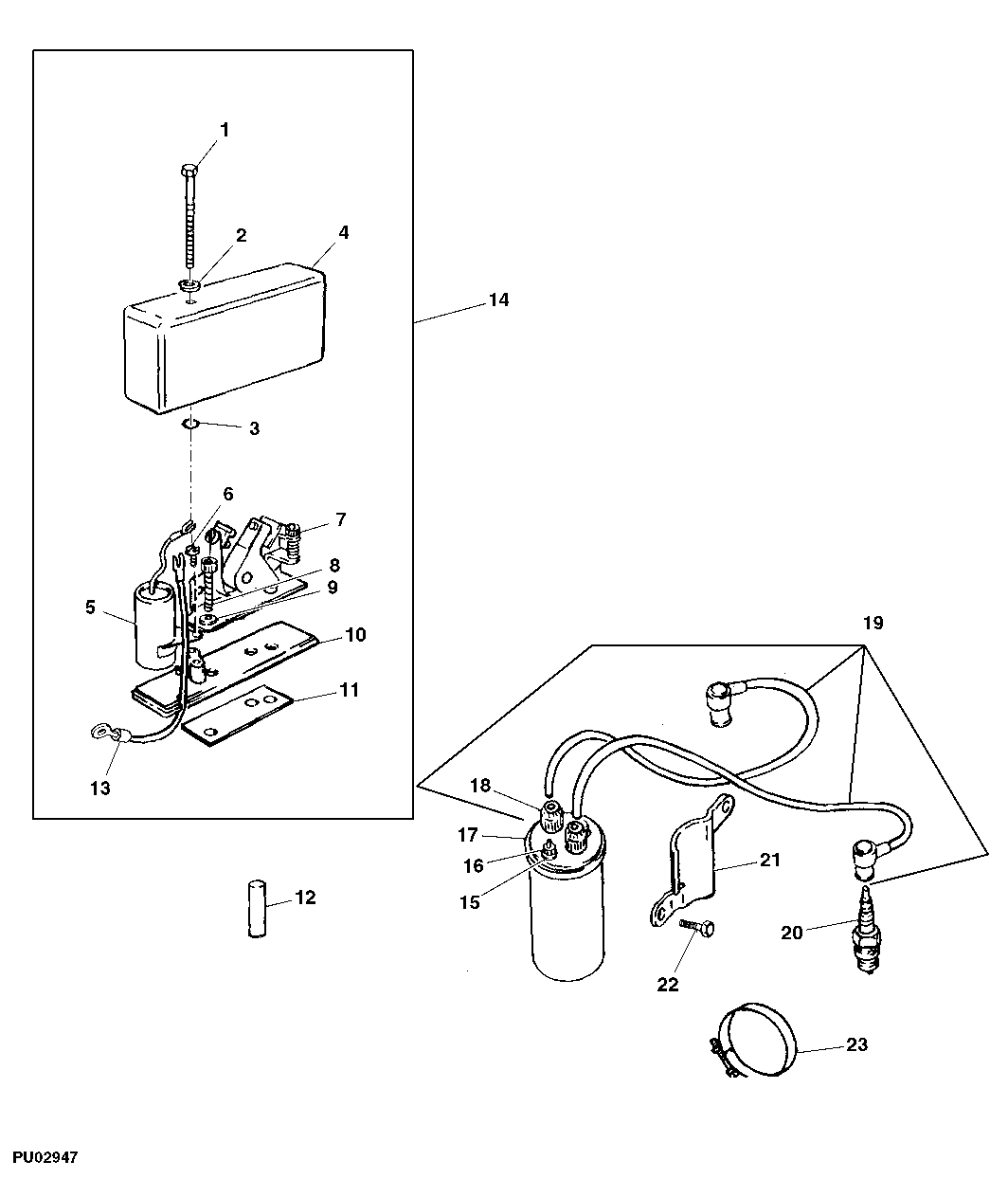 Ignition System (Onan MN B43G) (222001 - 420000)