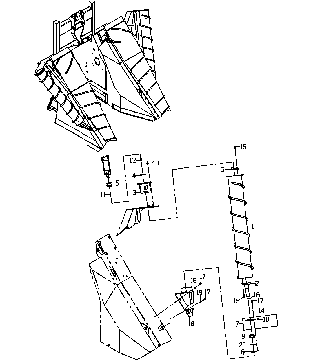 Mount GP, Outer Scroll, Left (Option 5320,5330,5340) ( - 090755)