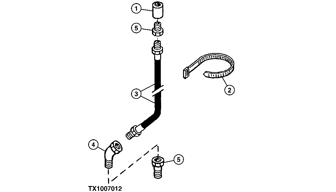 NON-DIFF LOCK AXLE AND PARKING BRAKE BREATHER EXTENSION KIT