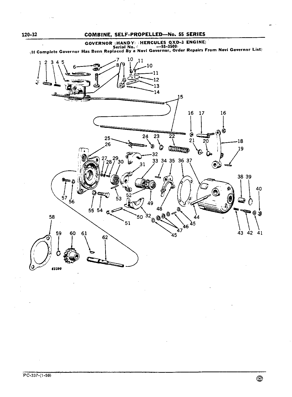 Engine, Hercules QXD-3 Governor
