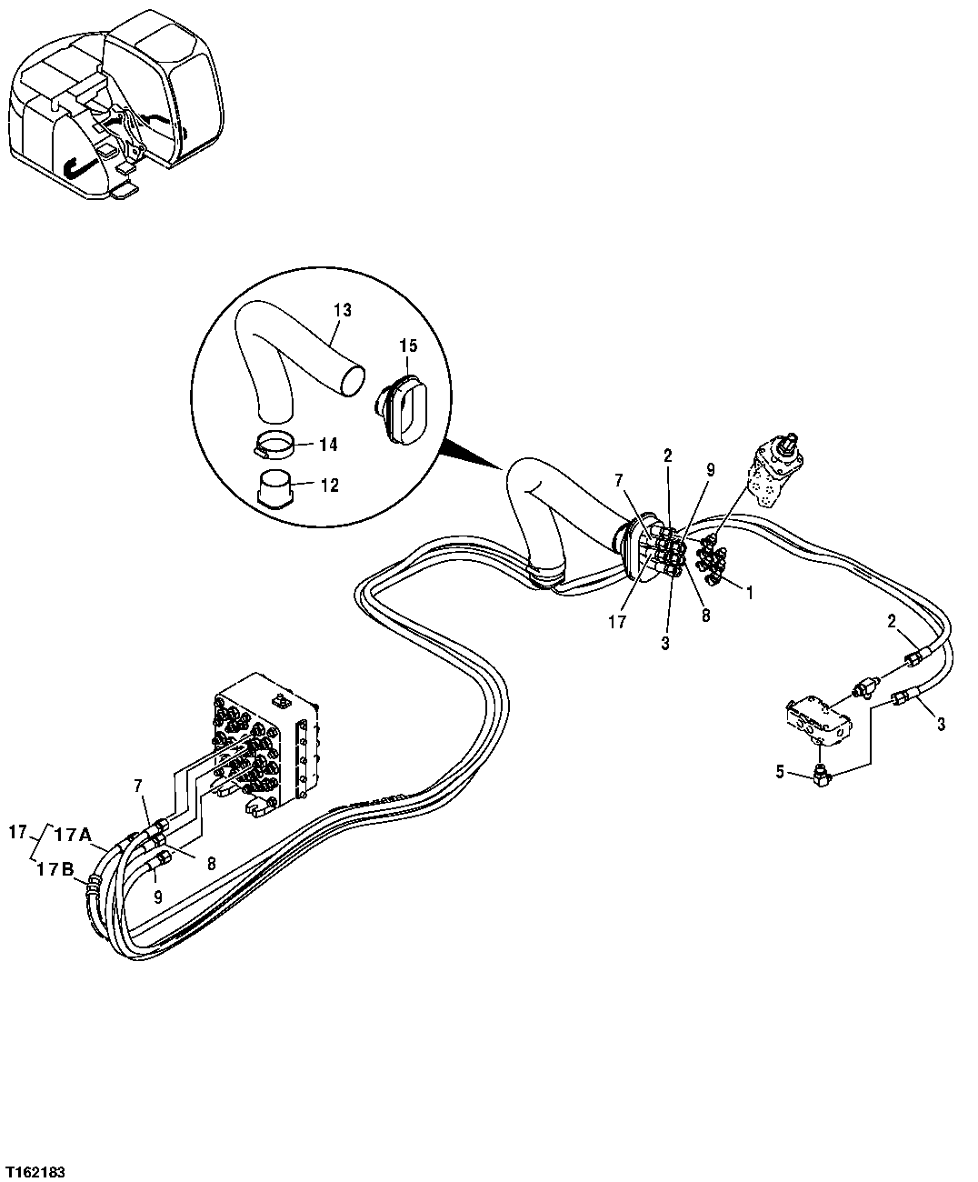 PILOT HYDRAULIC LINES (PILOT SIGNAL MANIFOLD TO PILOT CONTROLLER)