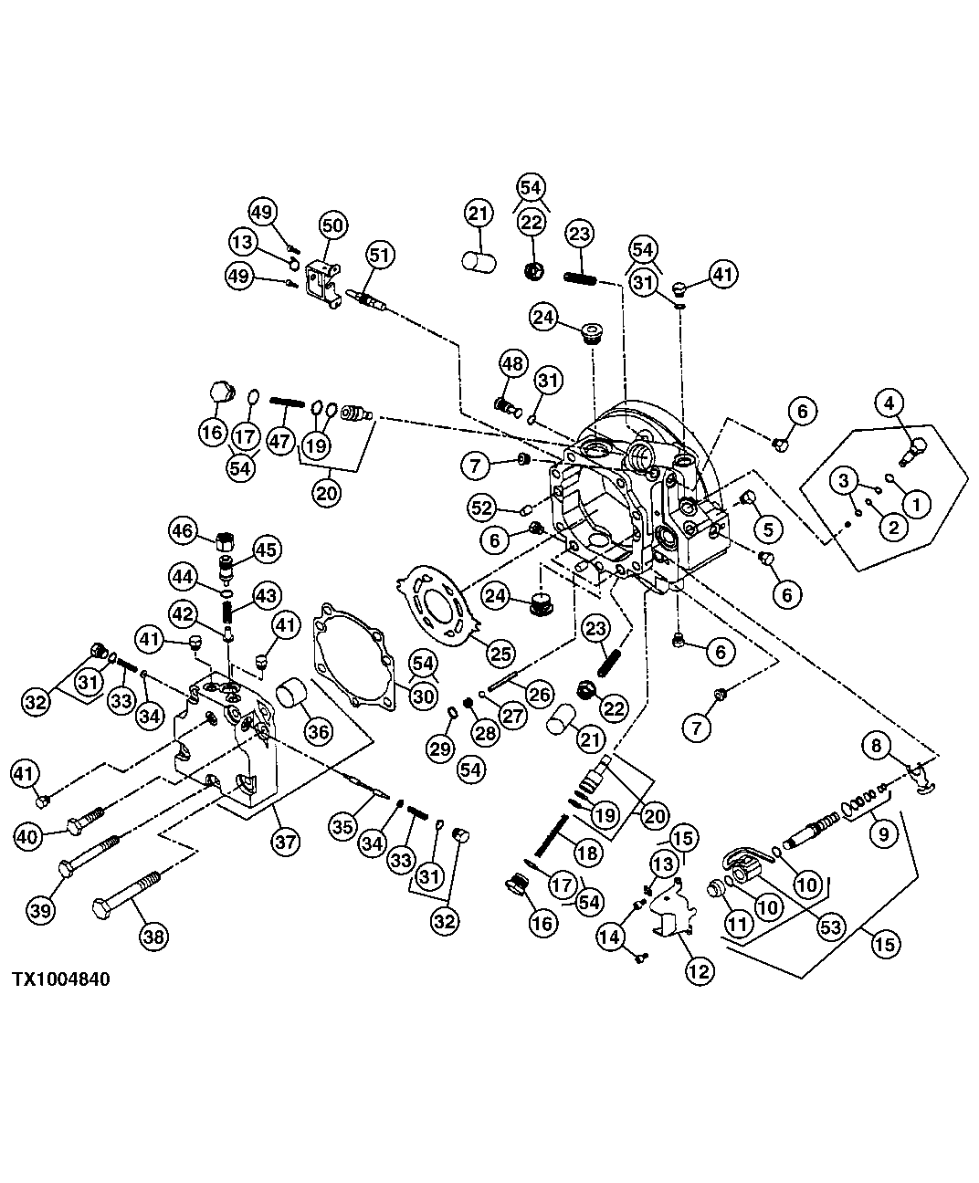HYDROSTATIC MOTOR, SPEED SENSOR, END CAP, AND SHIFT VALVE