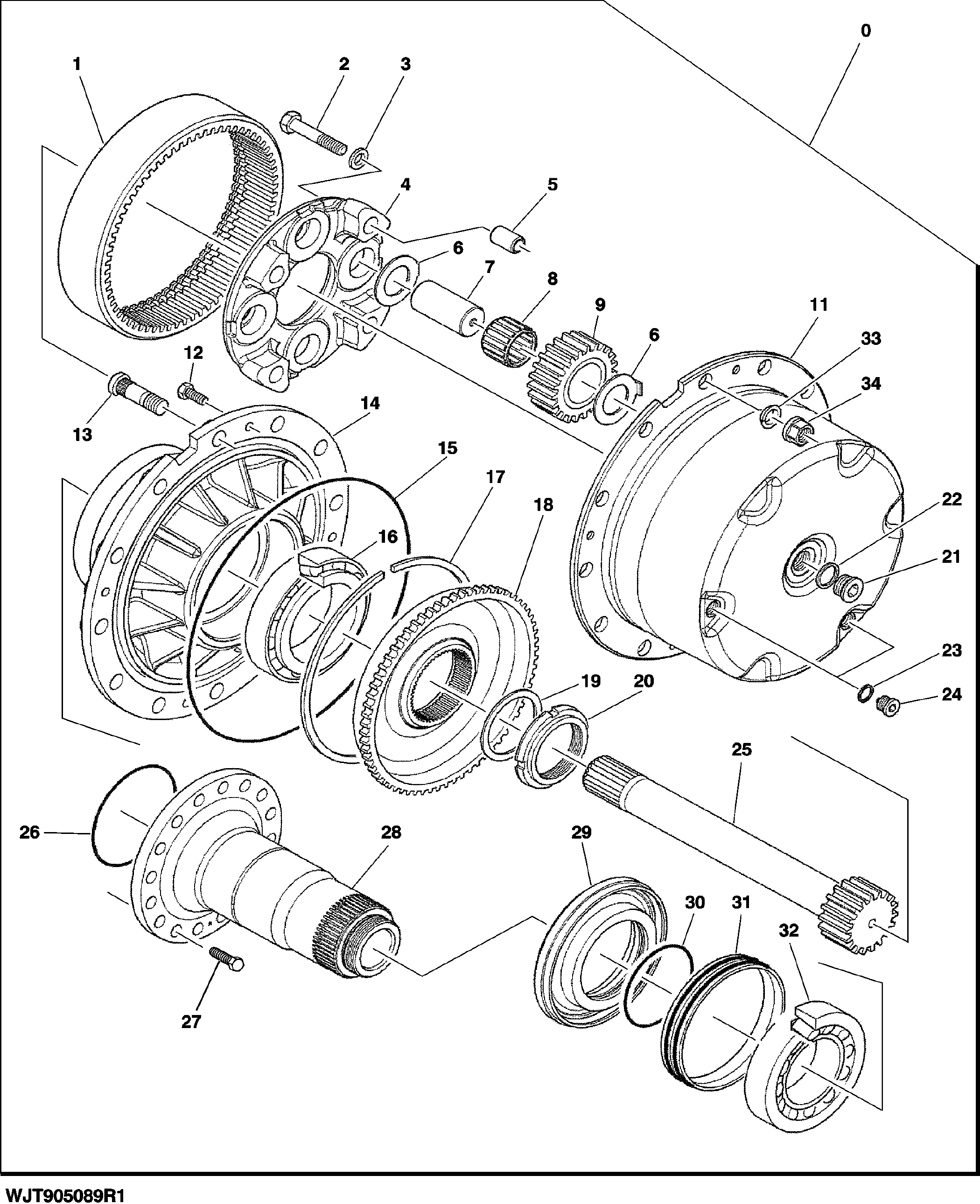 Wheel End, 8 Wheel Front / Rear, LOK 145 (001028 - )