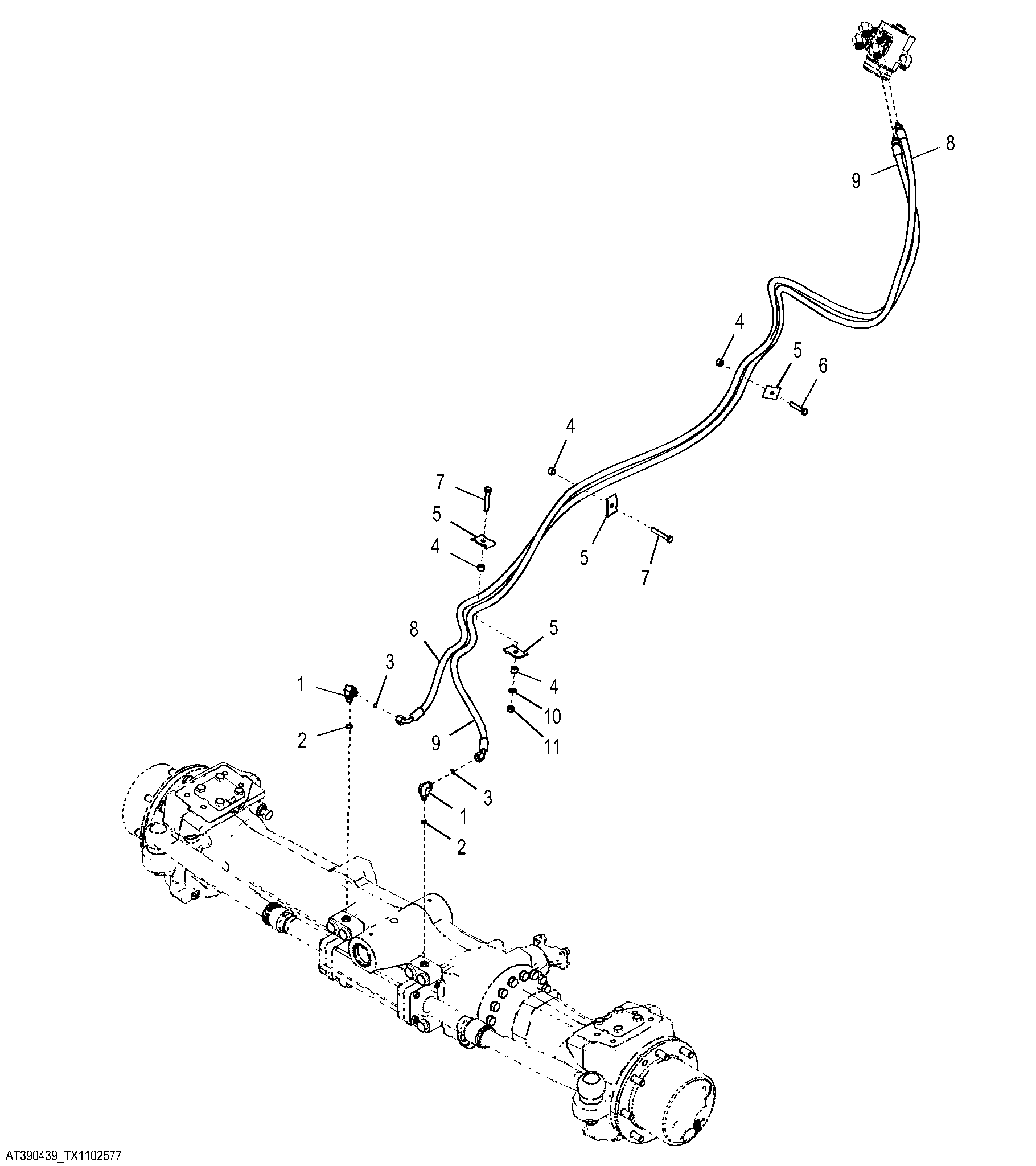 Steering Hydraulics with Mechanical Front Wheel Drive ( - 244348)