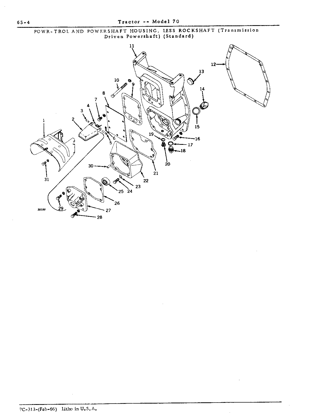 Section 65-Powershaft and Powershaft Clutch (Continued)