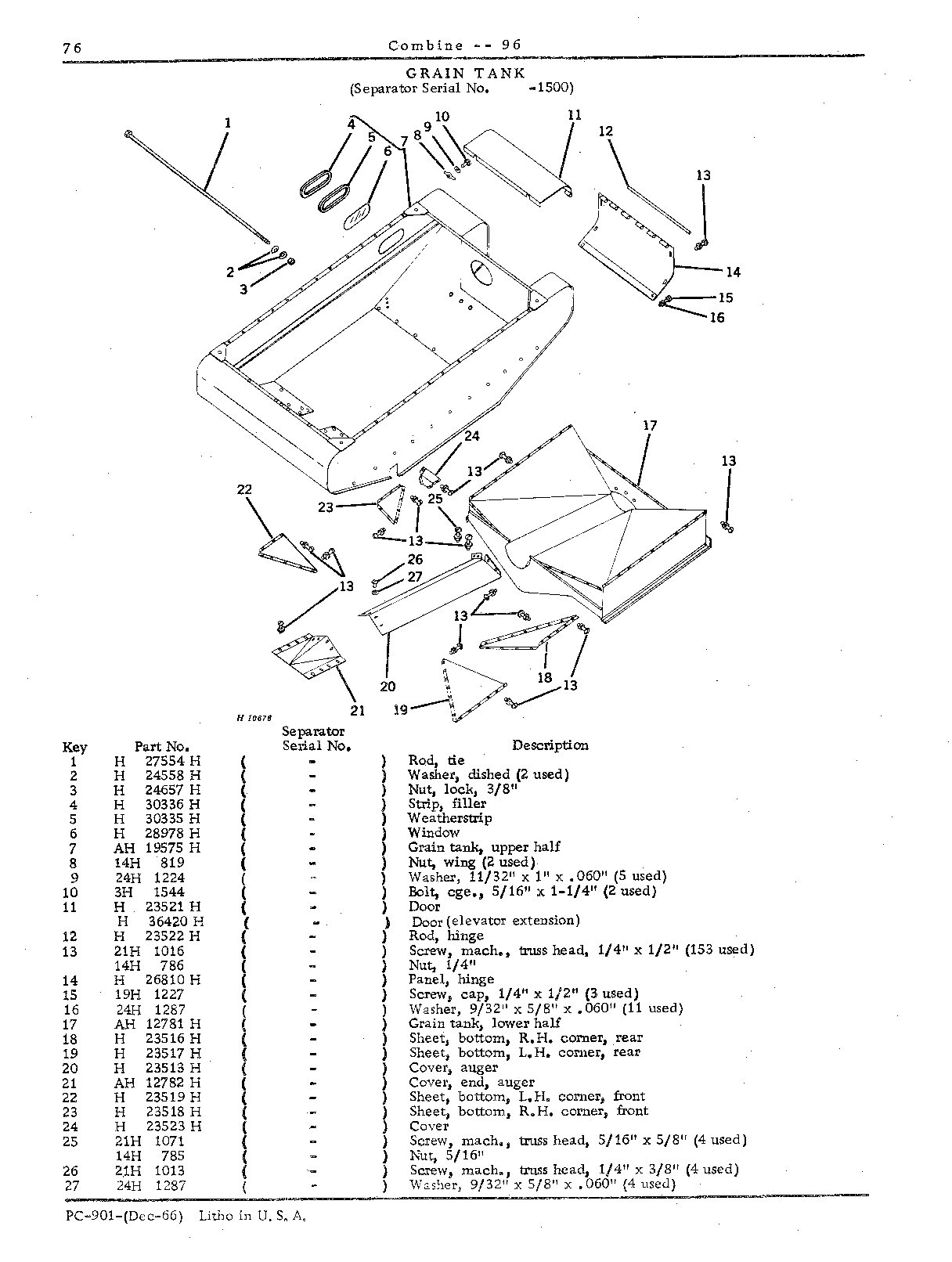 Grain Tank, Unloading Auger Electromagnetic Clutch, Loading and Unloading Augers
