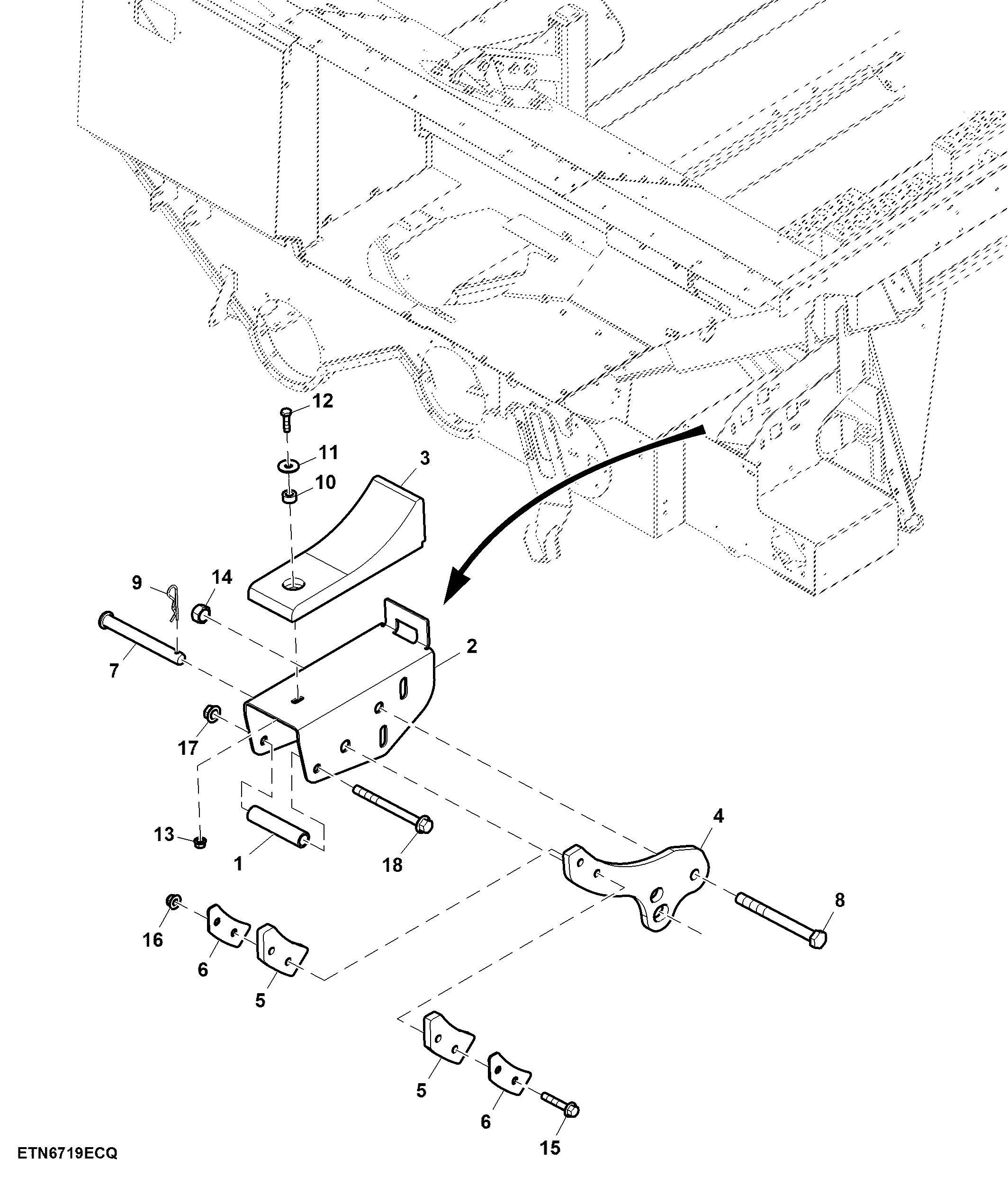 Unloading Auger Support, 3.3 and 3.8 bps (110154 - )