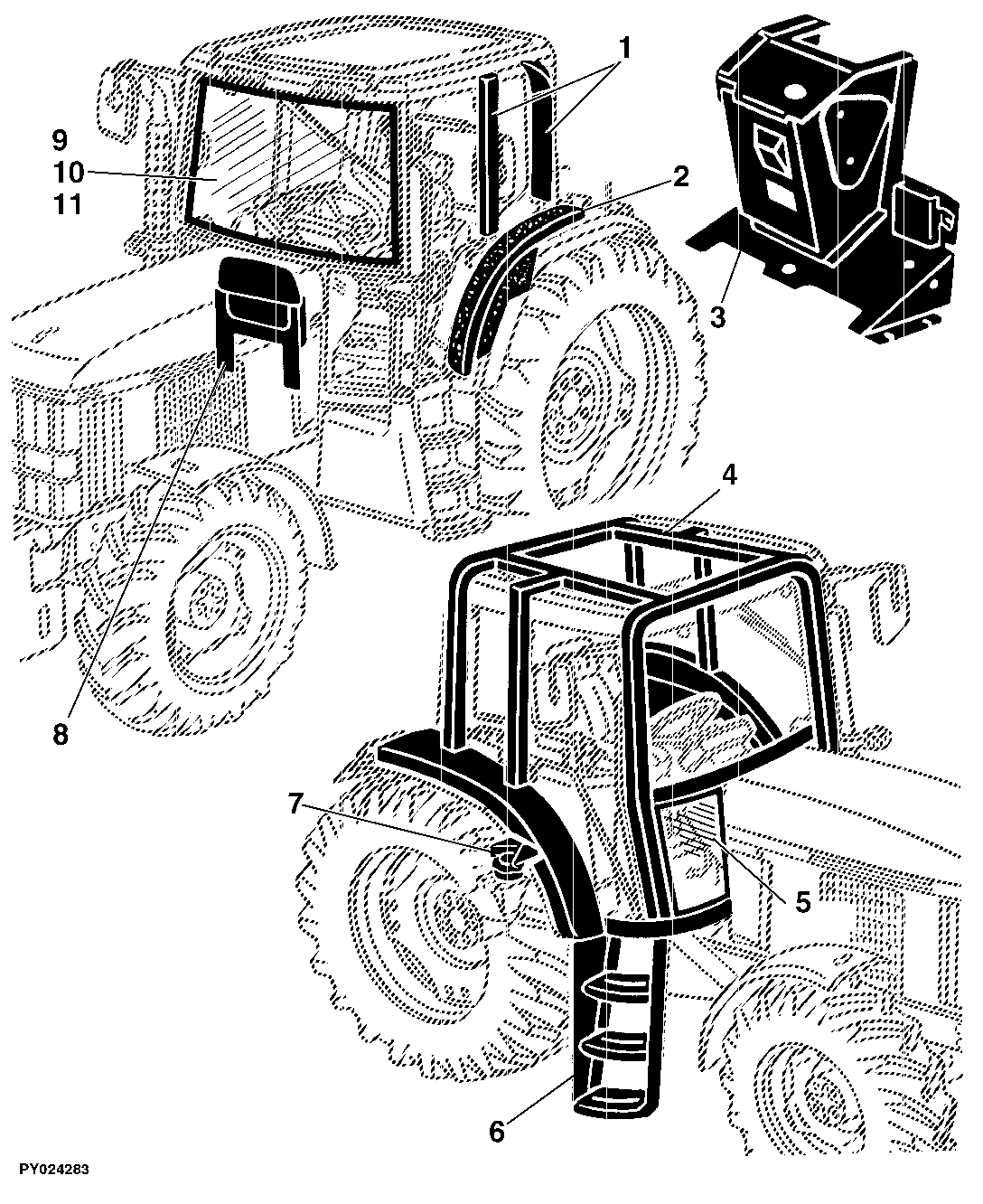 91 OPERATOR'S CAB, BASIC, HEATING, AIR CONDITIONING