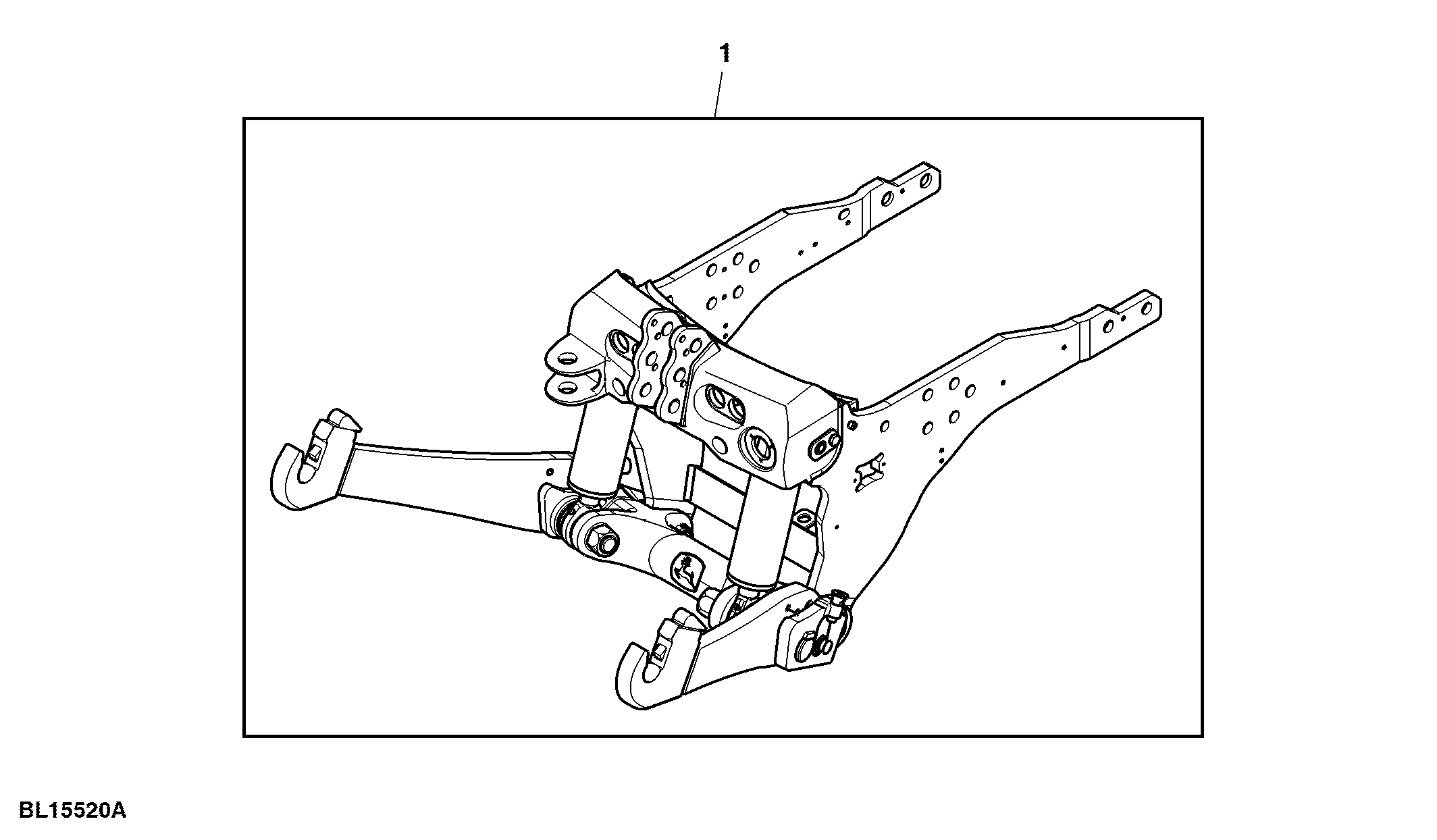 Attachment, Front 3 Point Hitch, Category 2