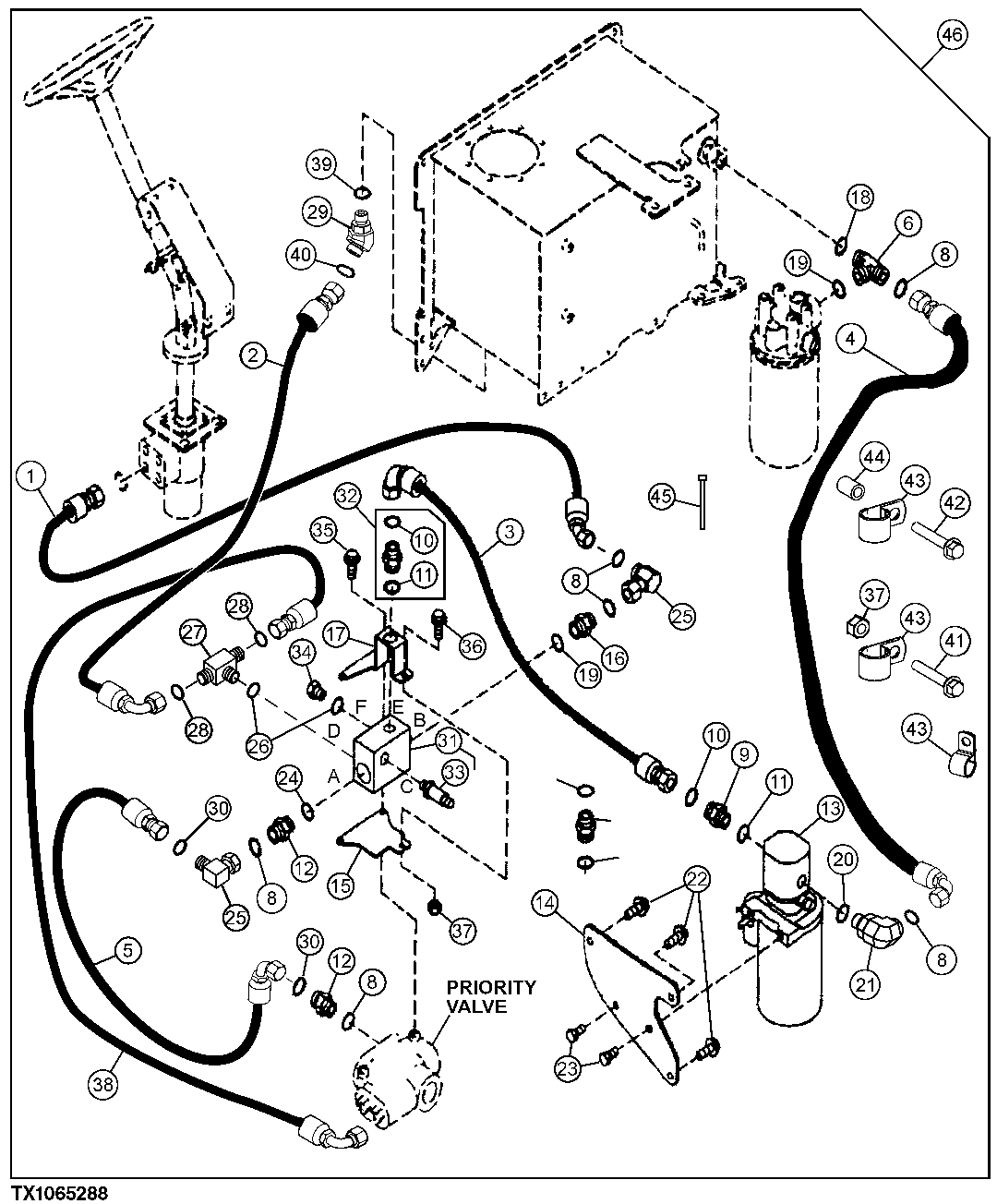 SECONDARY STEERING KIT (TC) (SN 580171-592554)