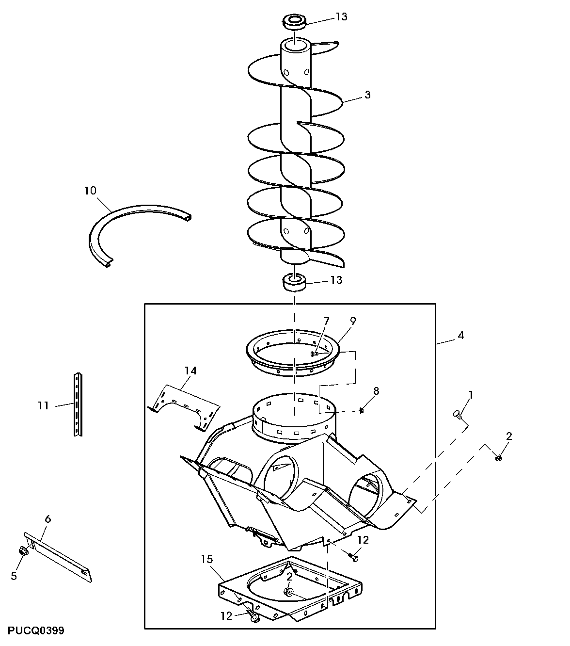 Vertical Unloading Auger and Charge Housing