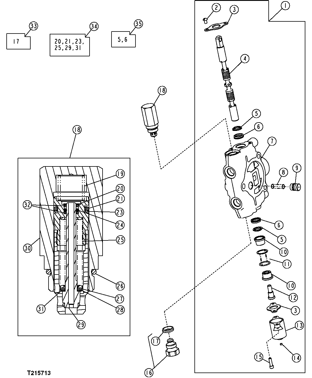 Auxiliary Section (Loader Valve) ( - 913416)